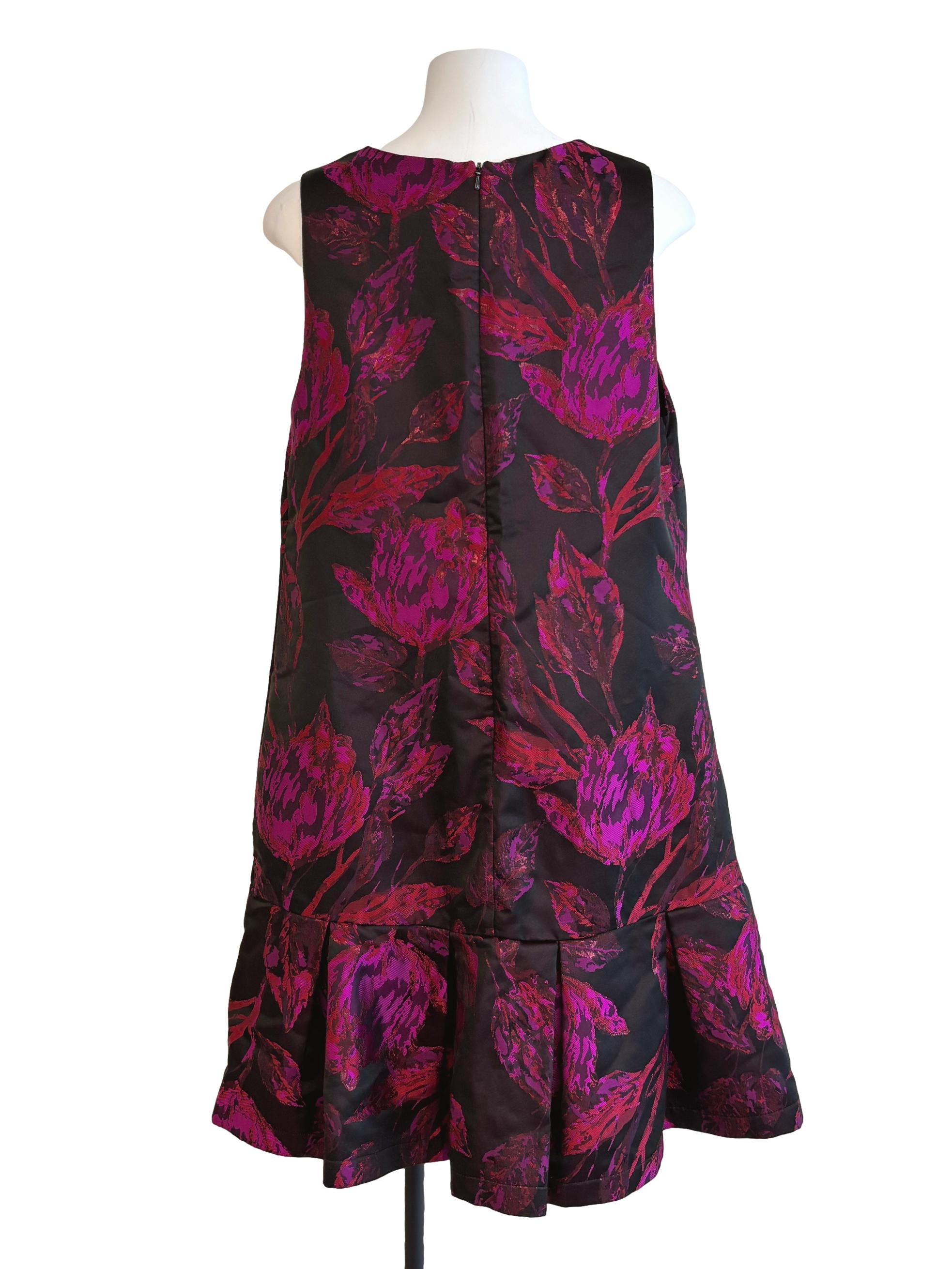 Wine Purple Printed Shift Dress