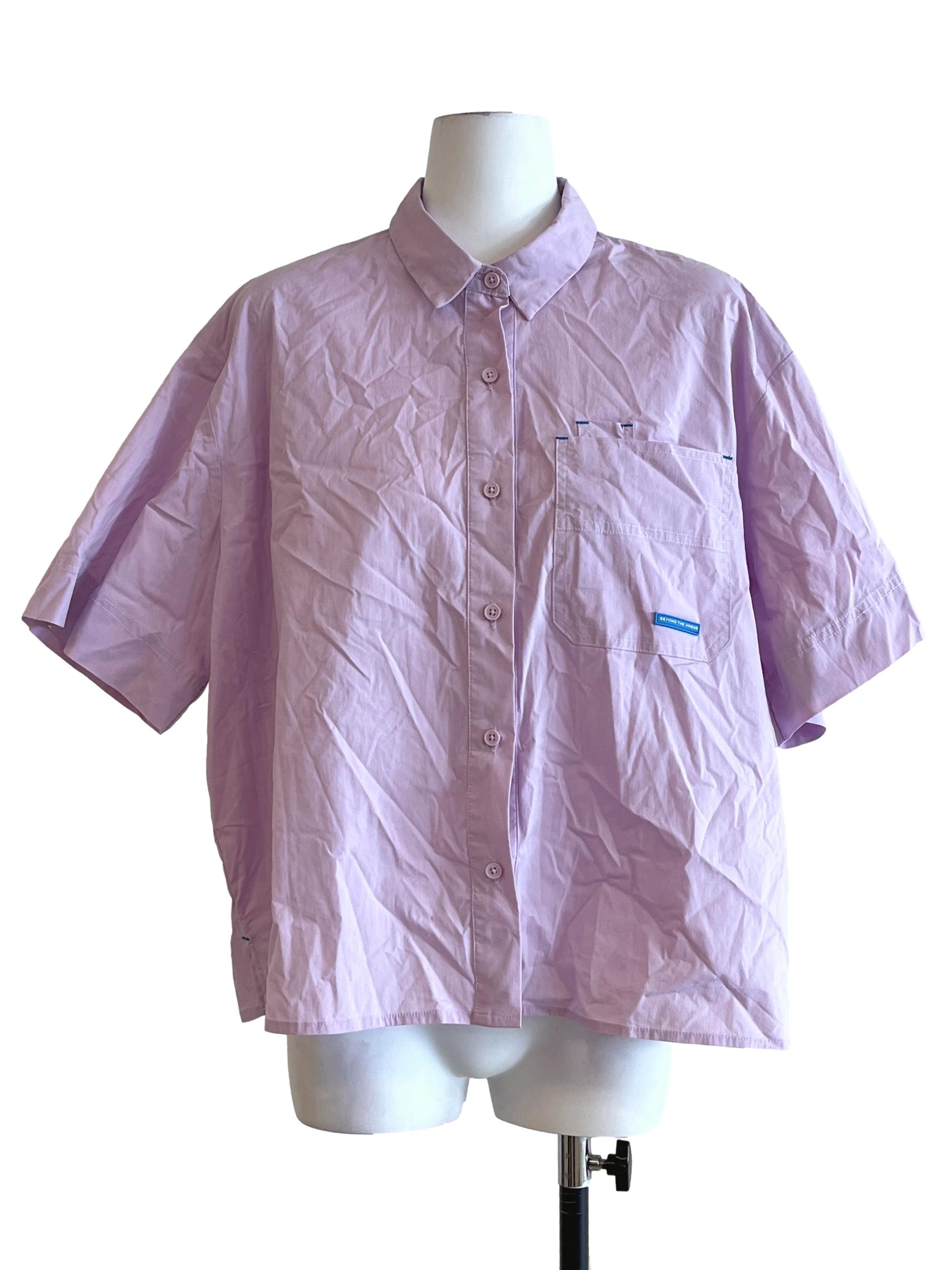 Lavender Purple Short Sleeve Shirt