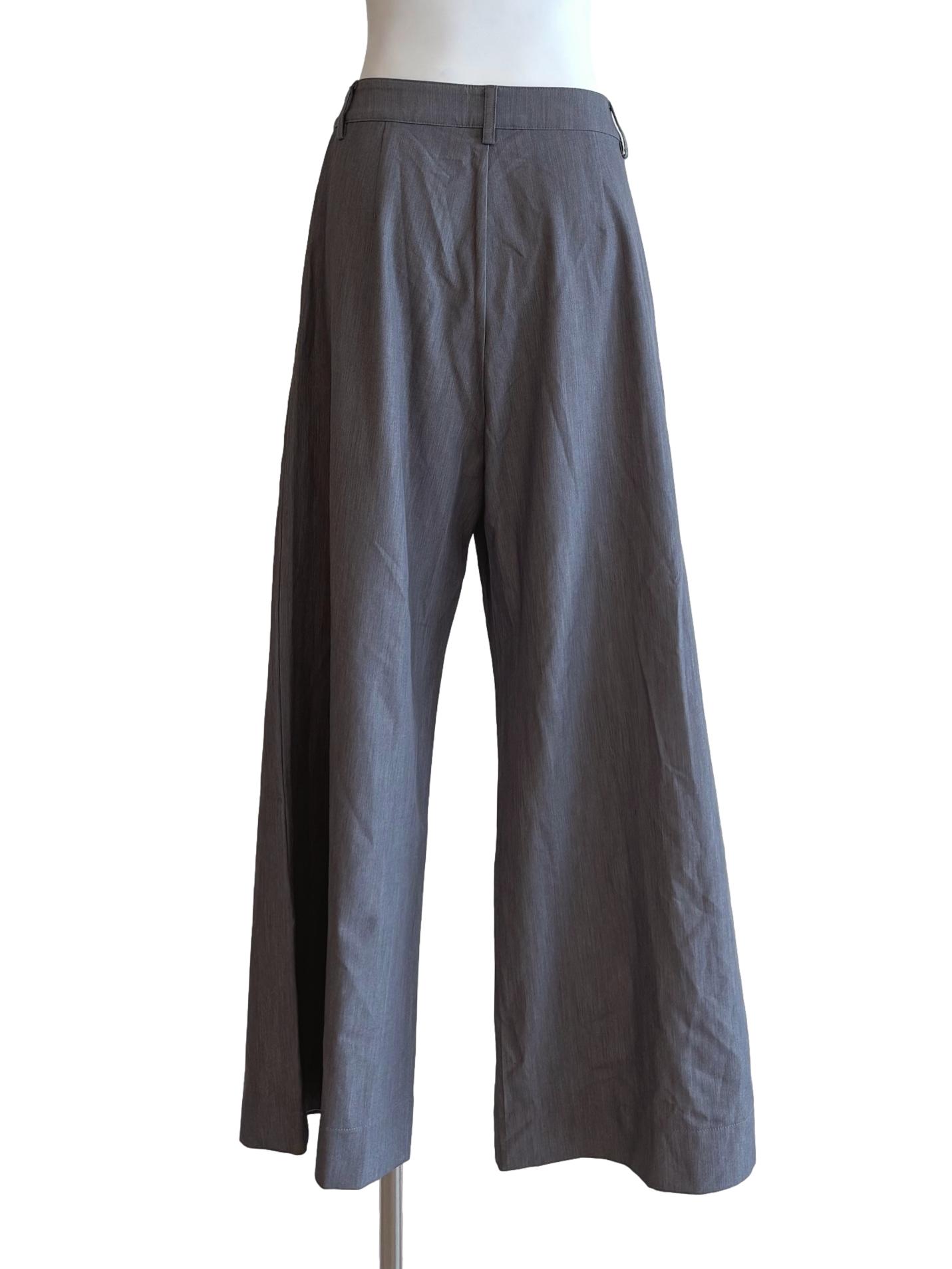 Storm Grey Wide Leg Formal Pants