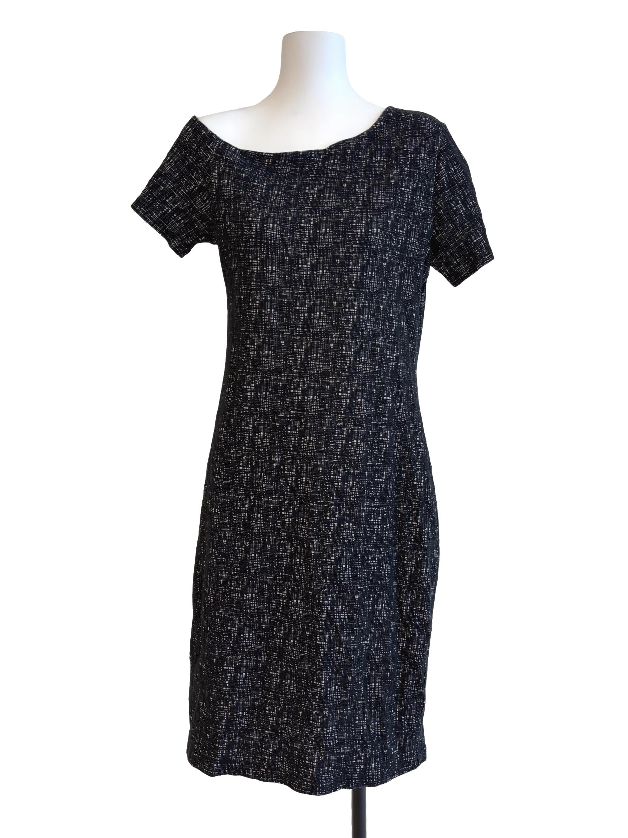 Raven Black Asymmetrical Sheath Dress
