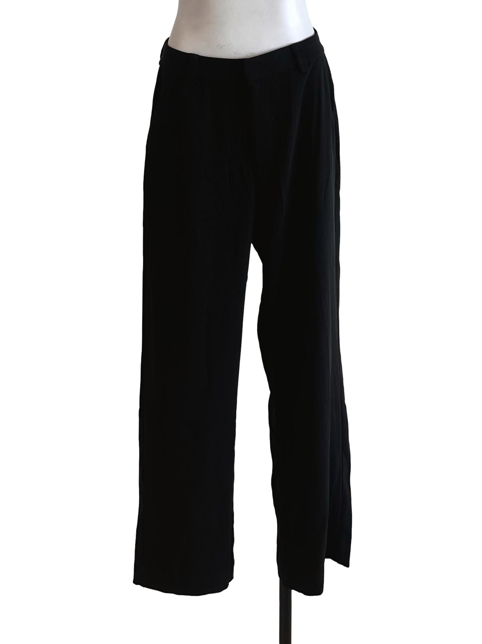 Black Straight Long Pants TCL