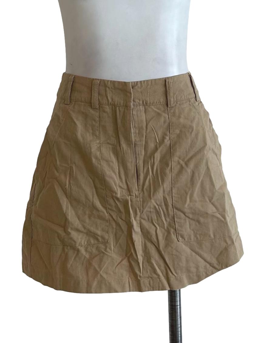 Sand Brown A-Line Skirt