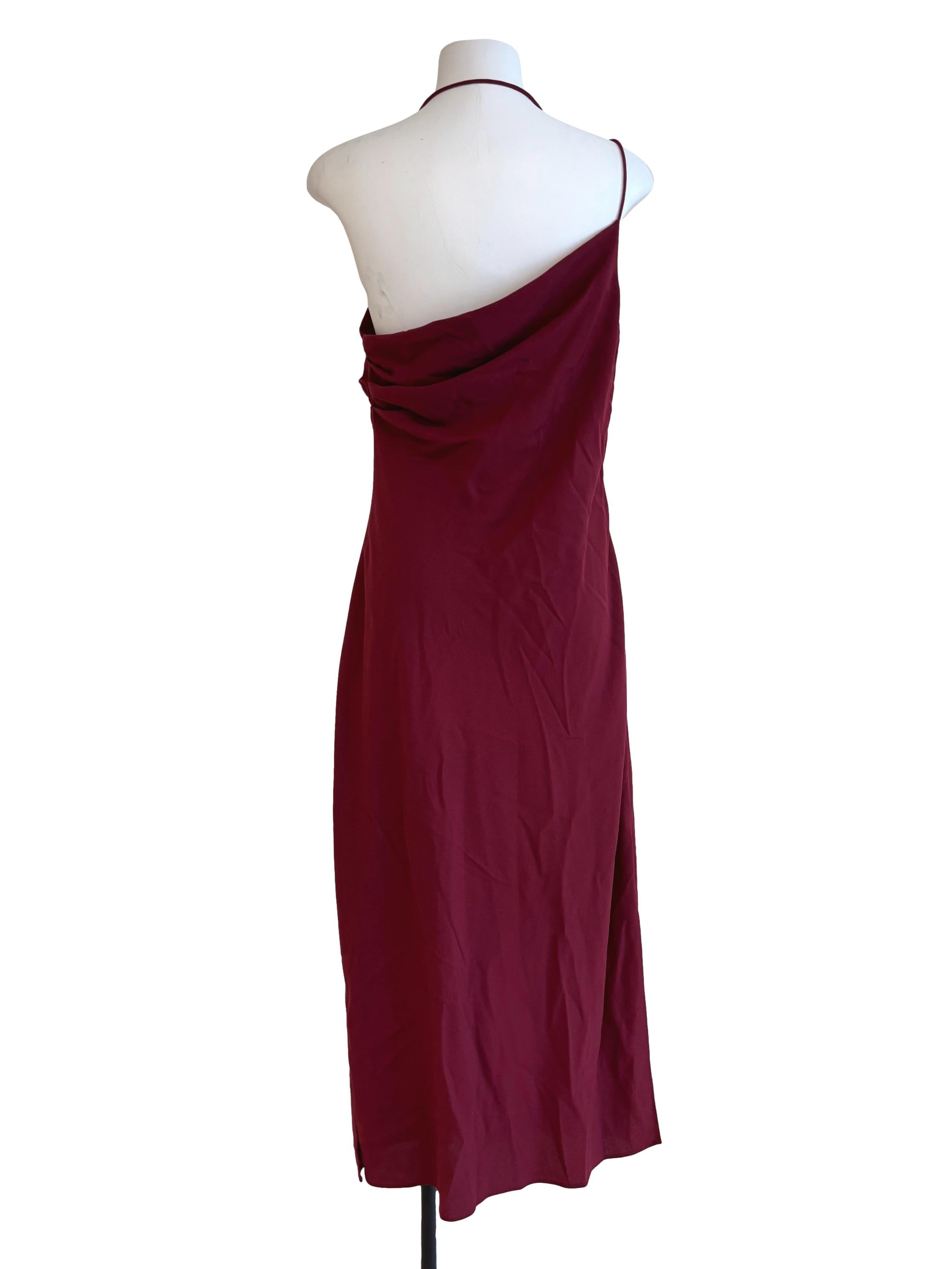 Scarlet Red Cowl Slip Dress