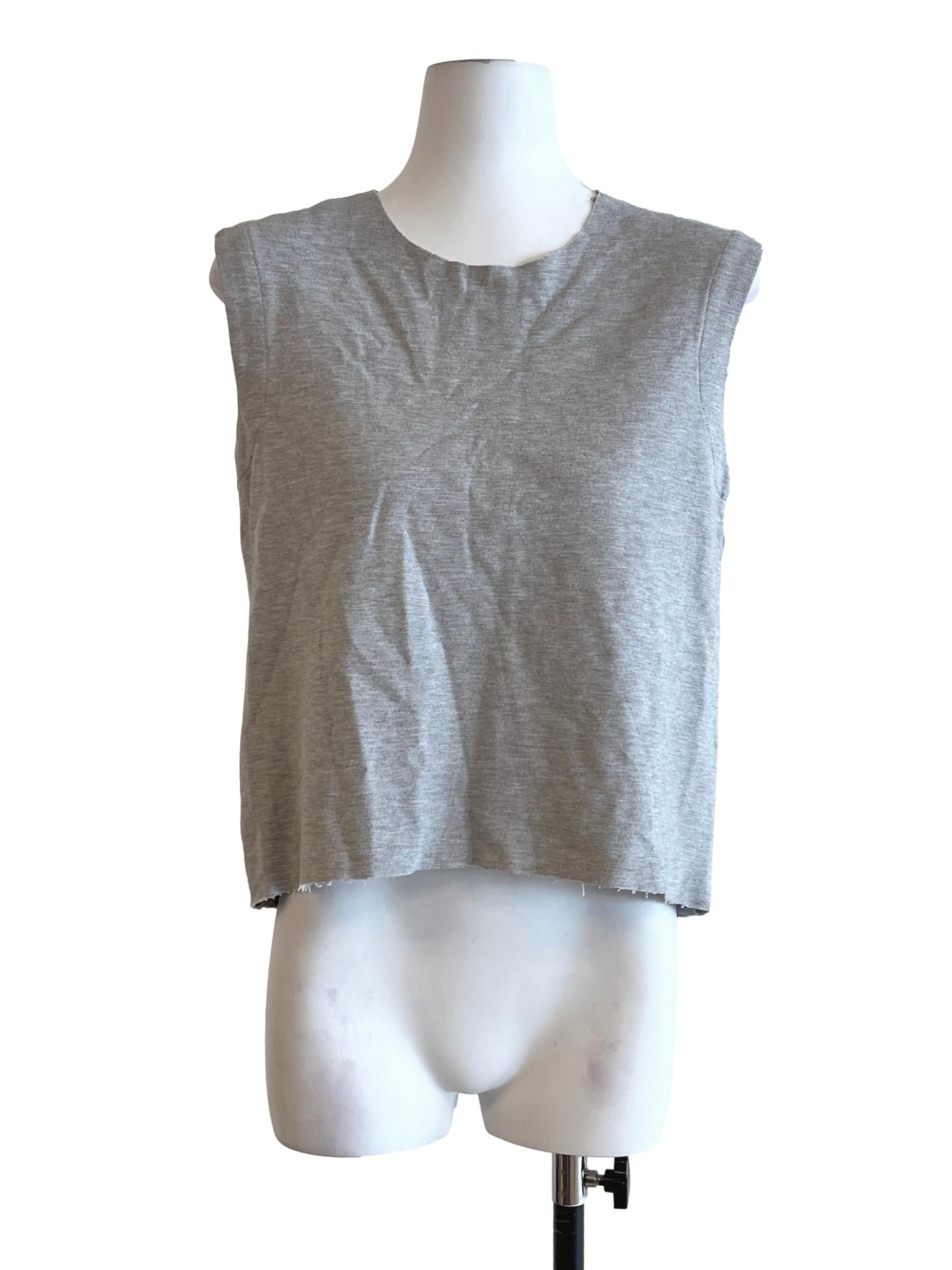 Cloud Grey Halter Sleeveless Top