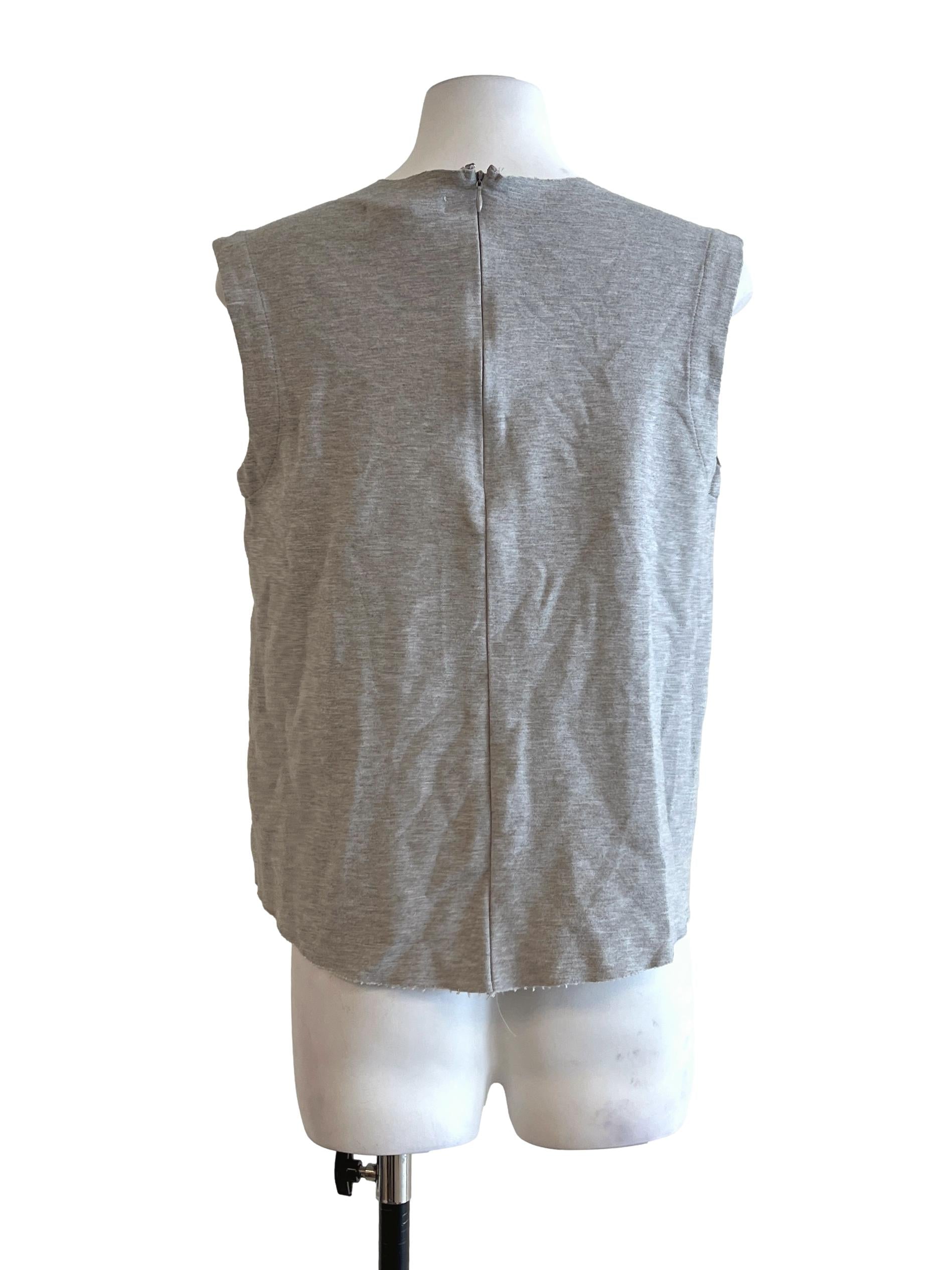 Cloud Grey Halter Sleeveless Top