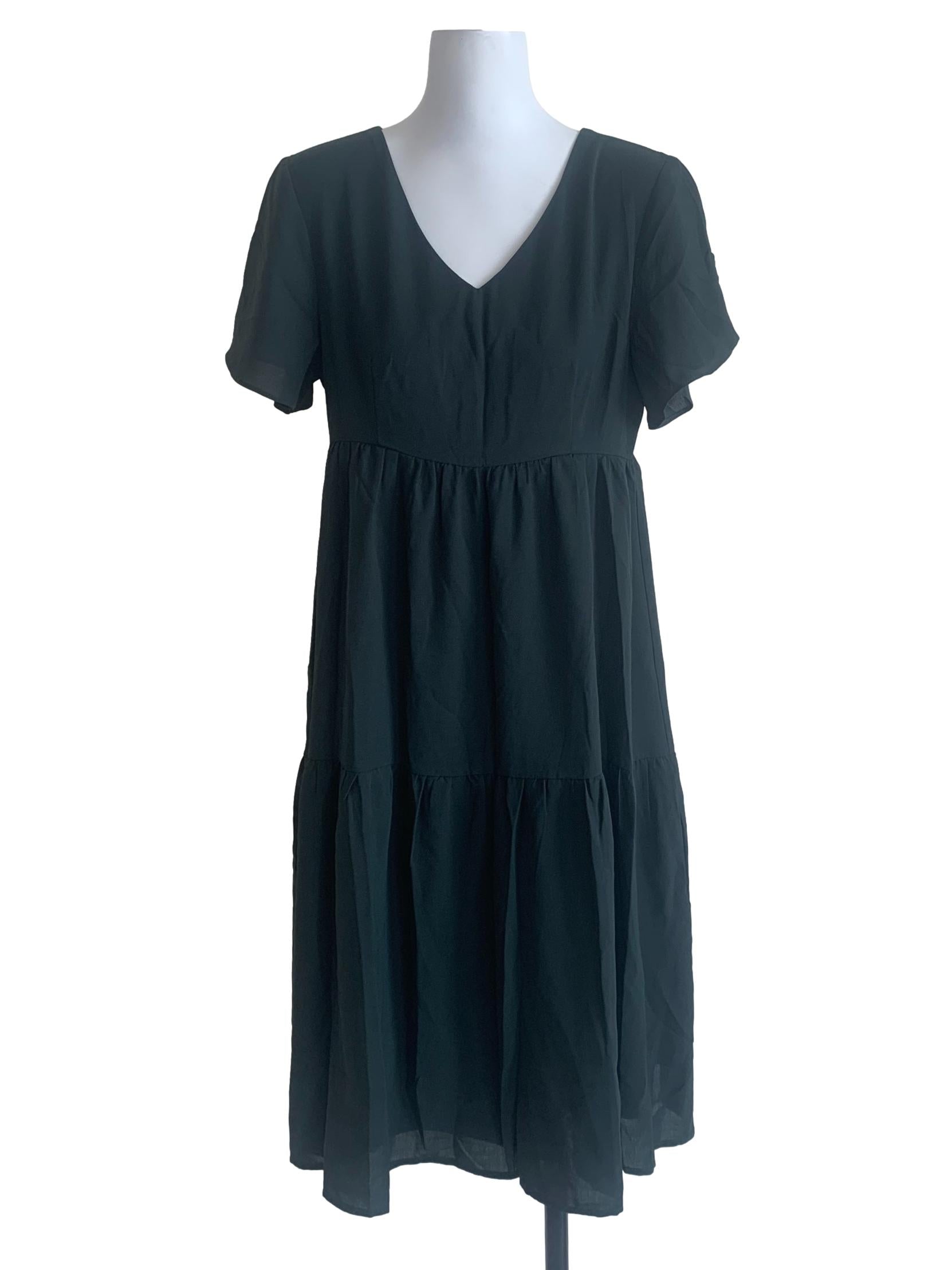 Basil Green Tiered Dress