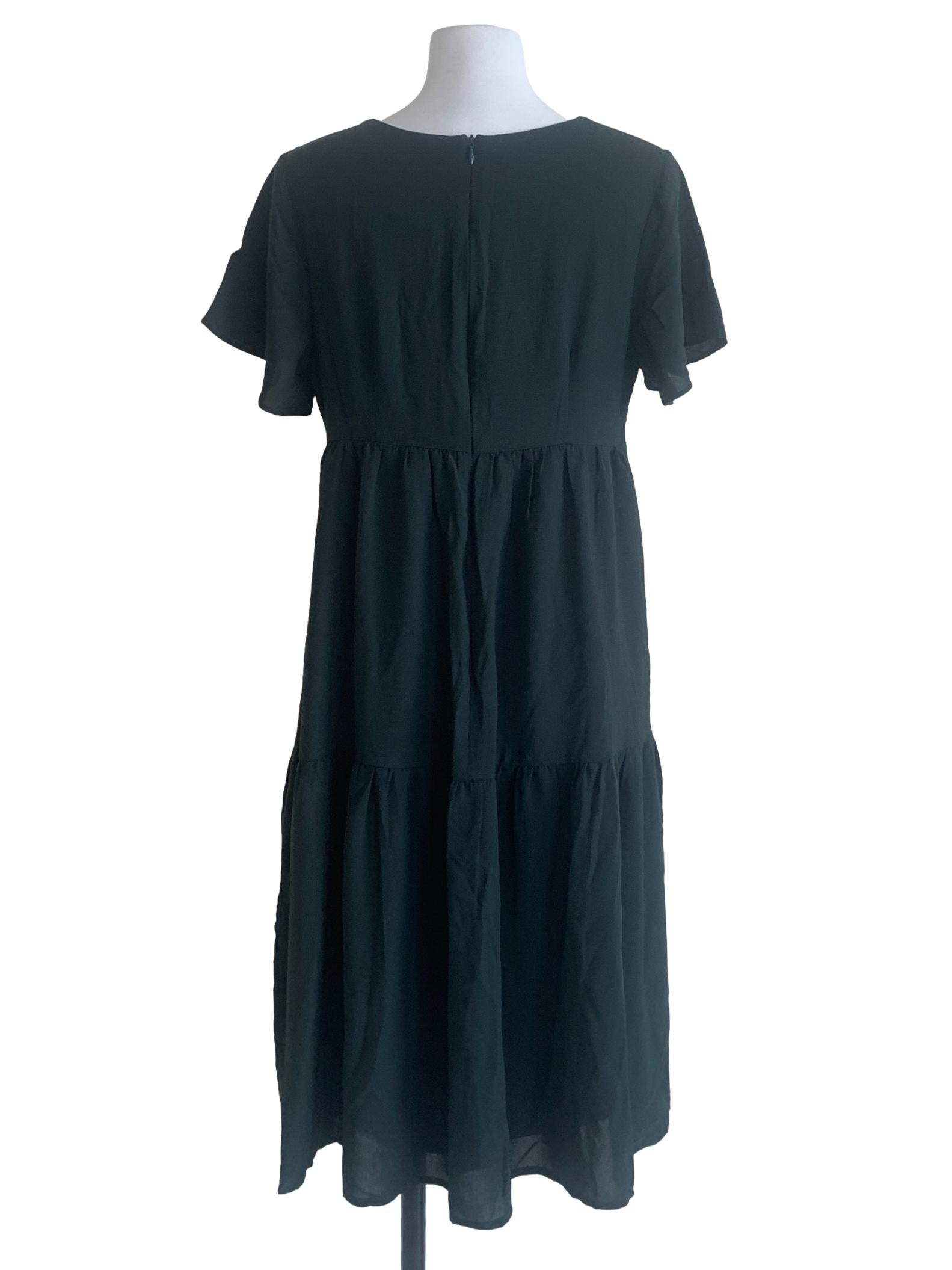 Basil Green Tiered Dress