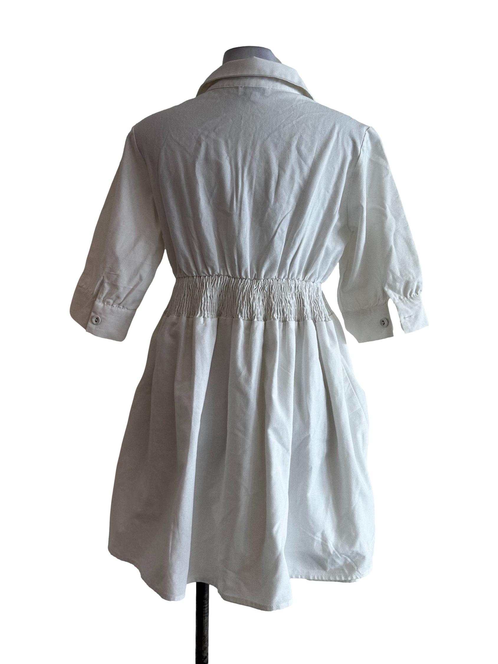 Daisy White Collar Mini Dress