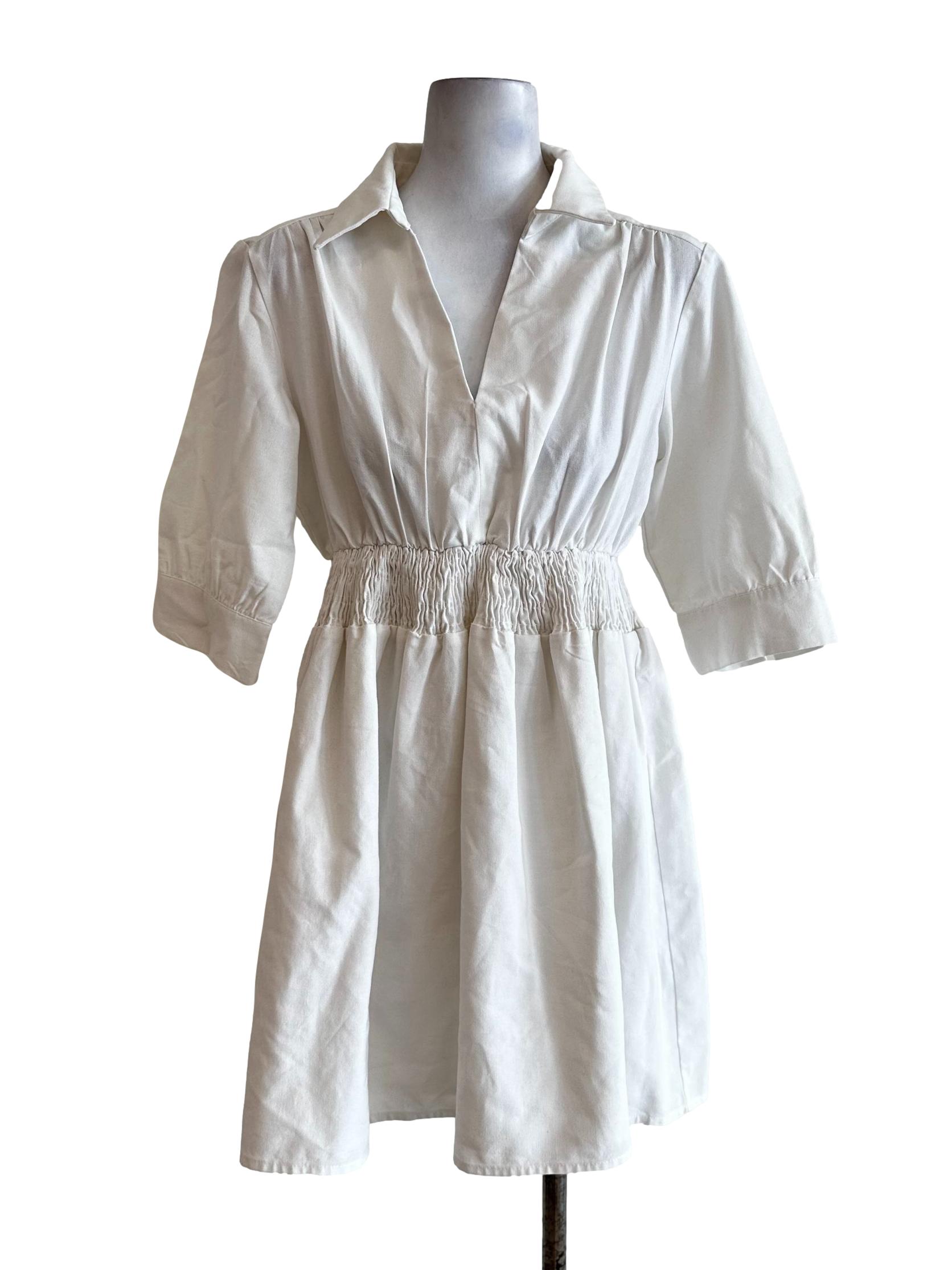 Daisy White Collar Mini Dress