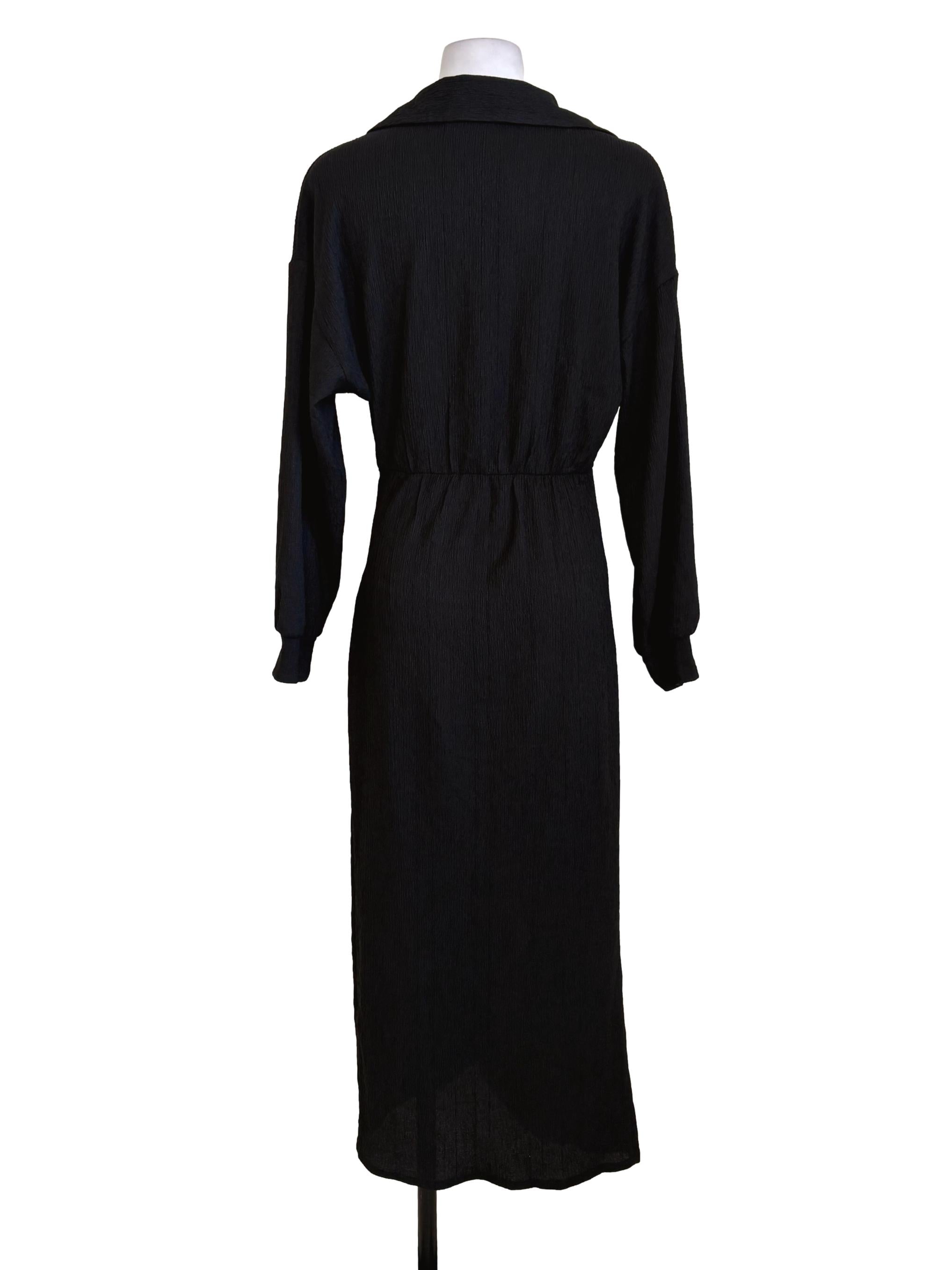 Black Crinkle Sundress