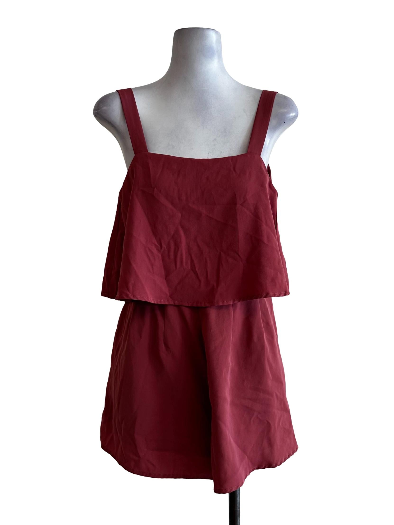 Punch Pink Sleeveless Rompers