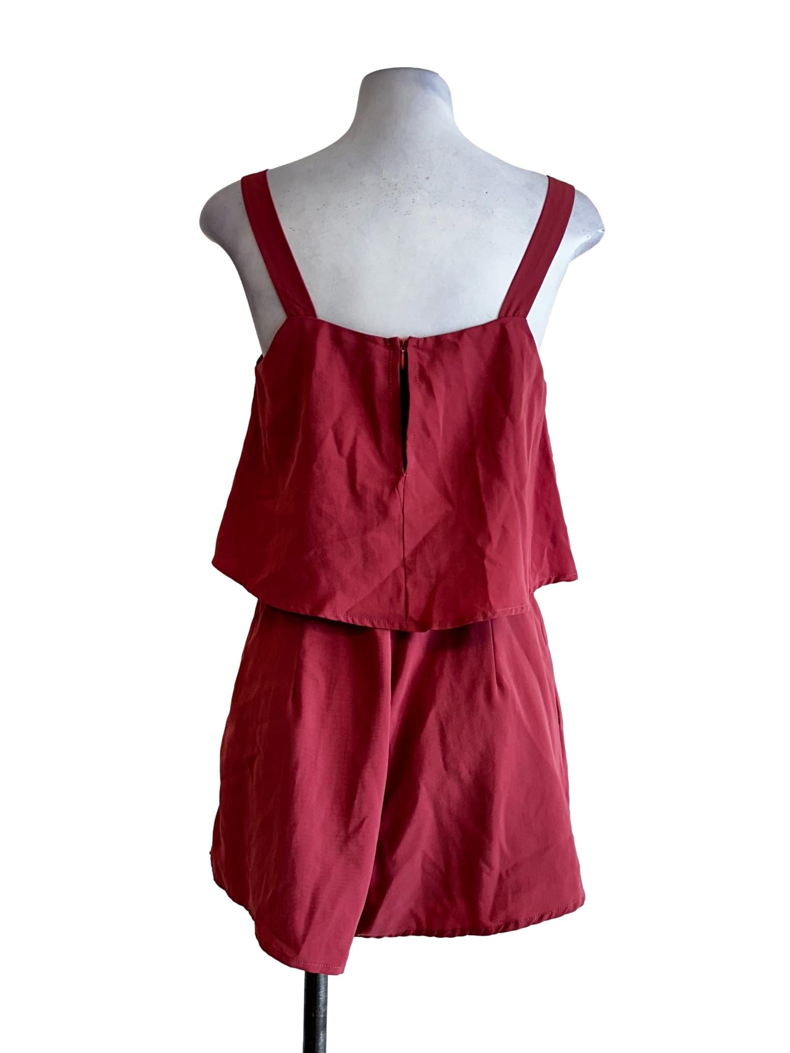 Punch Pink Sleeveless Rompers