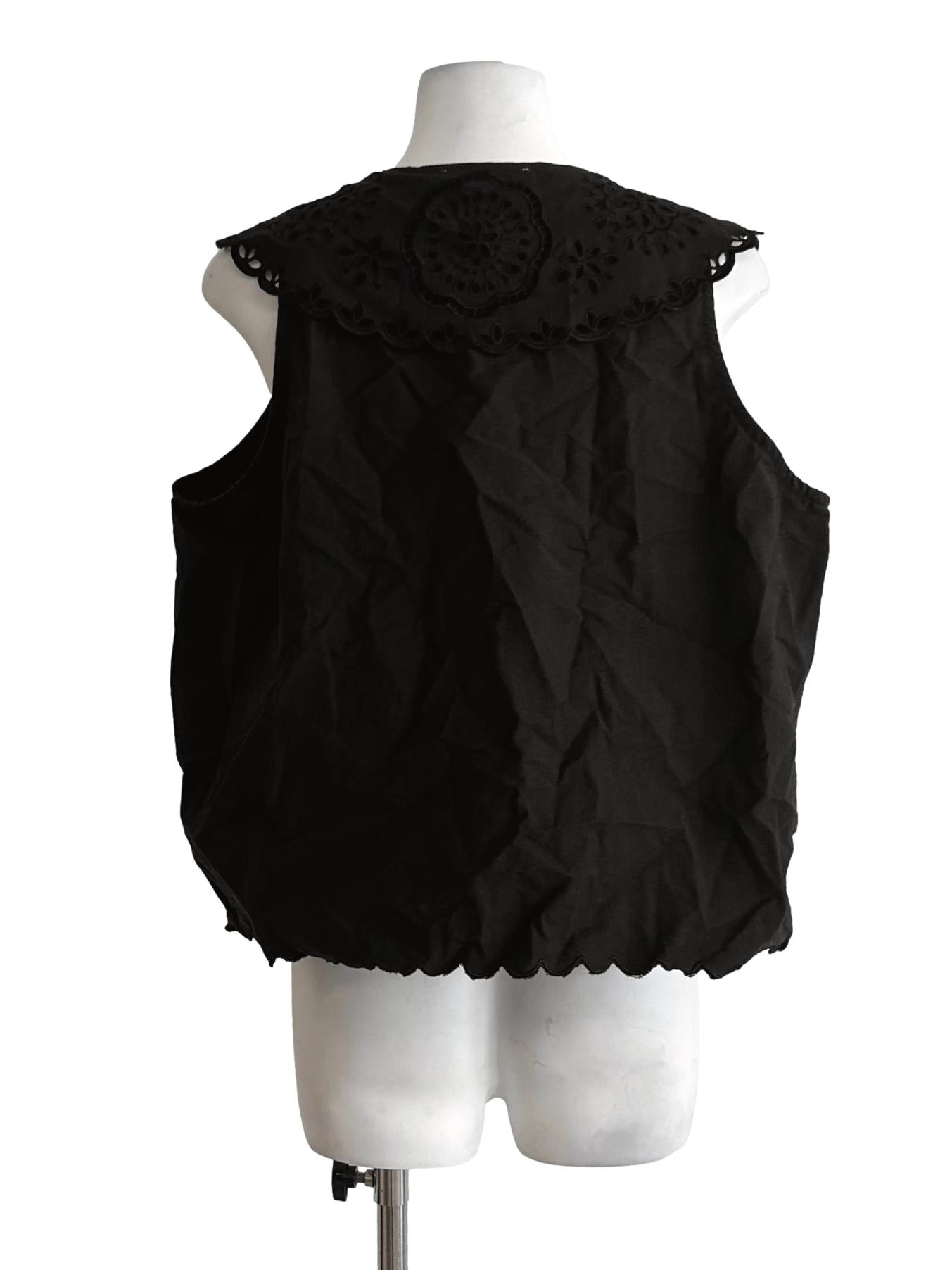 Ebony Black Embroidered Top