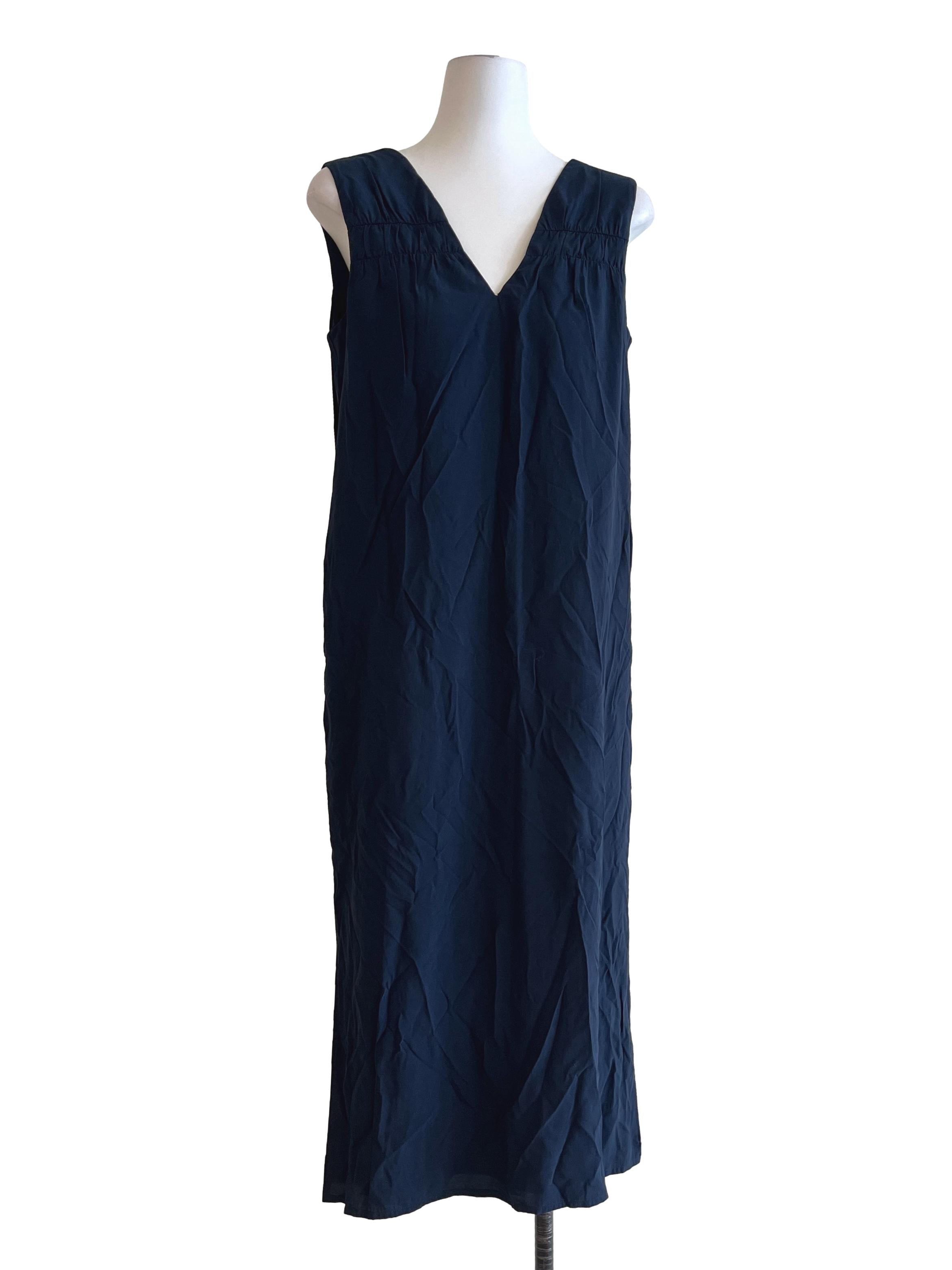 Gathered V-Neck Midi Dress OSN