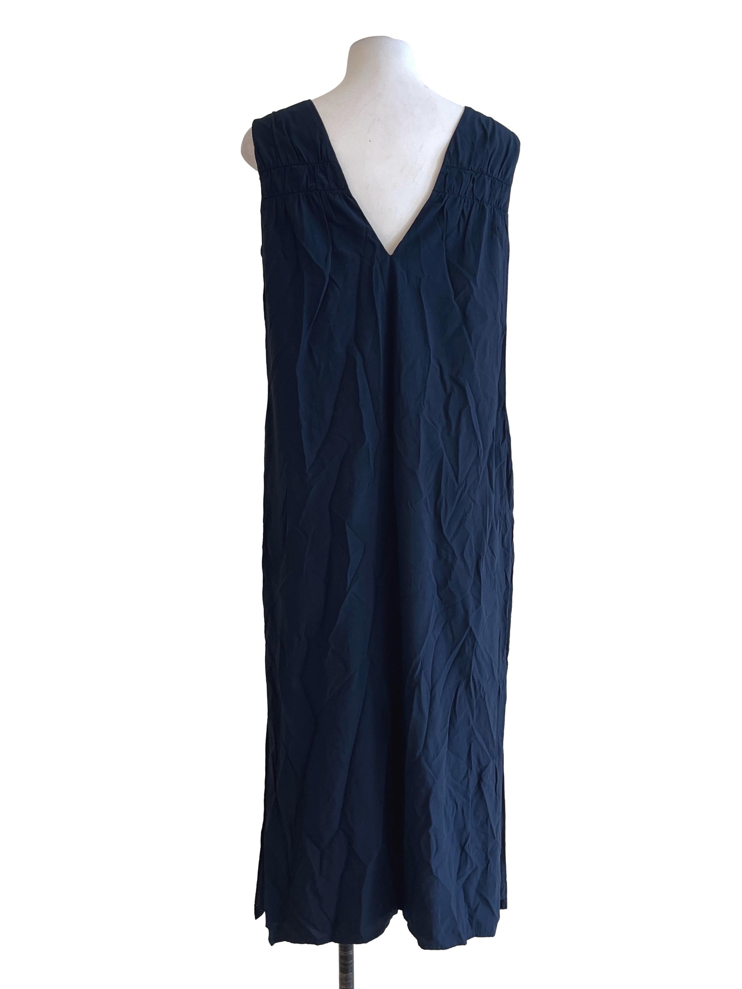 Gathered V-Neck Midi Dress OSN