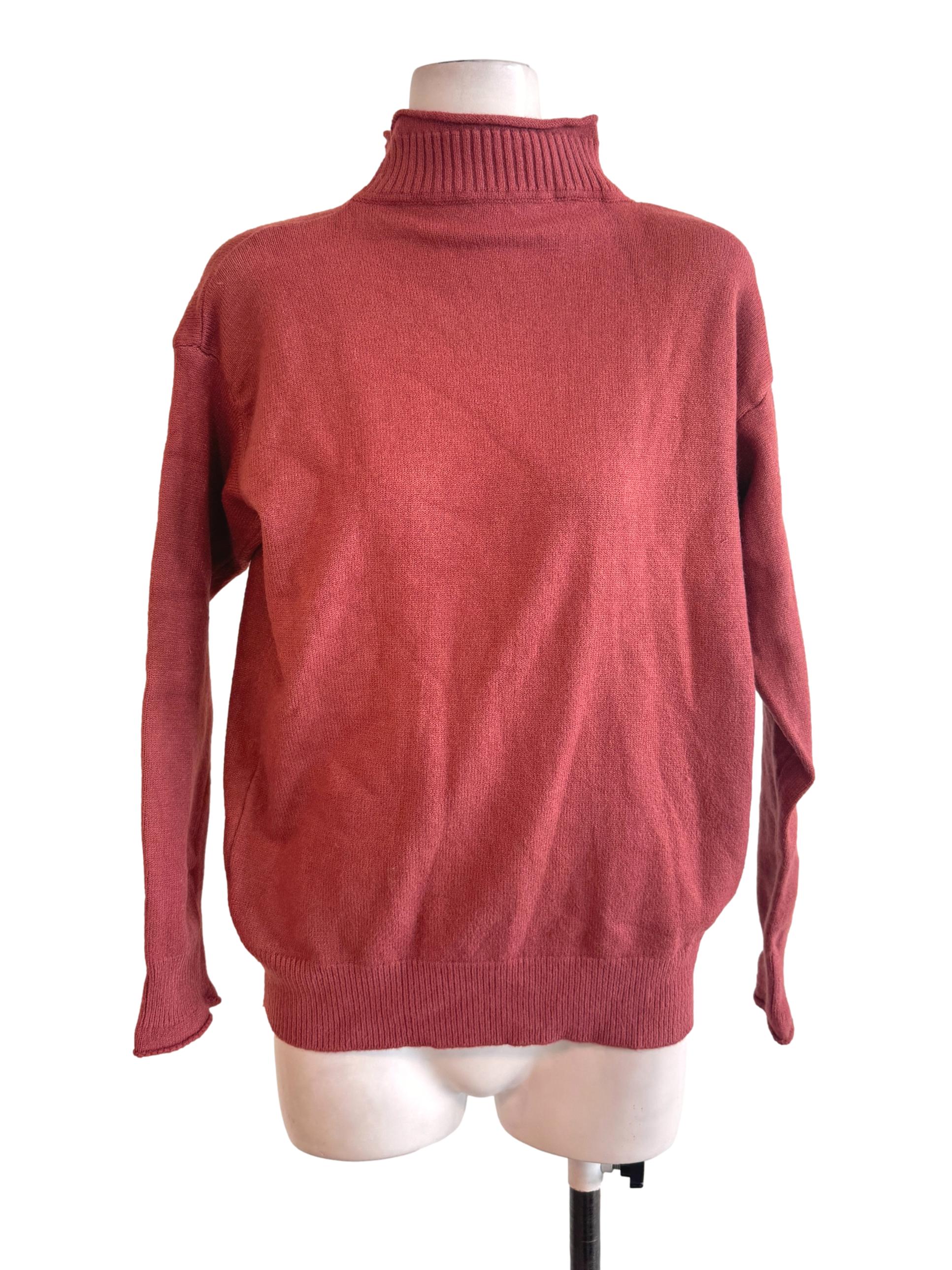 Jam Red High Neck Knitted Jumper