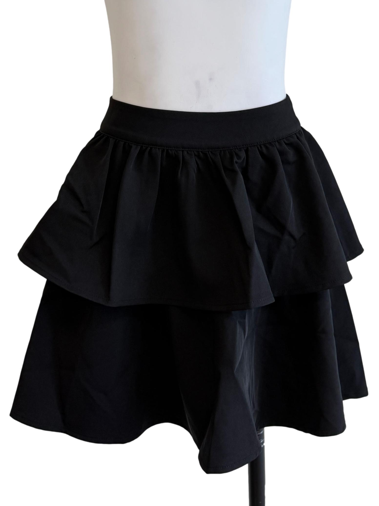 Black Tiered Skirt