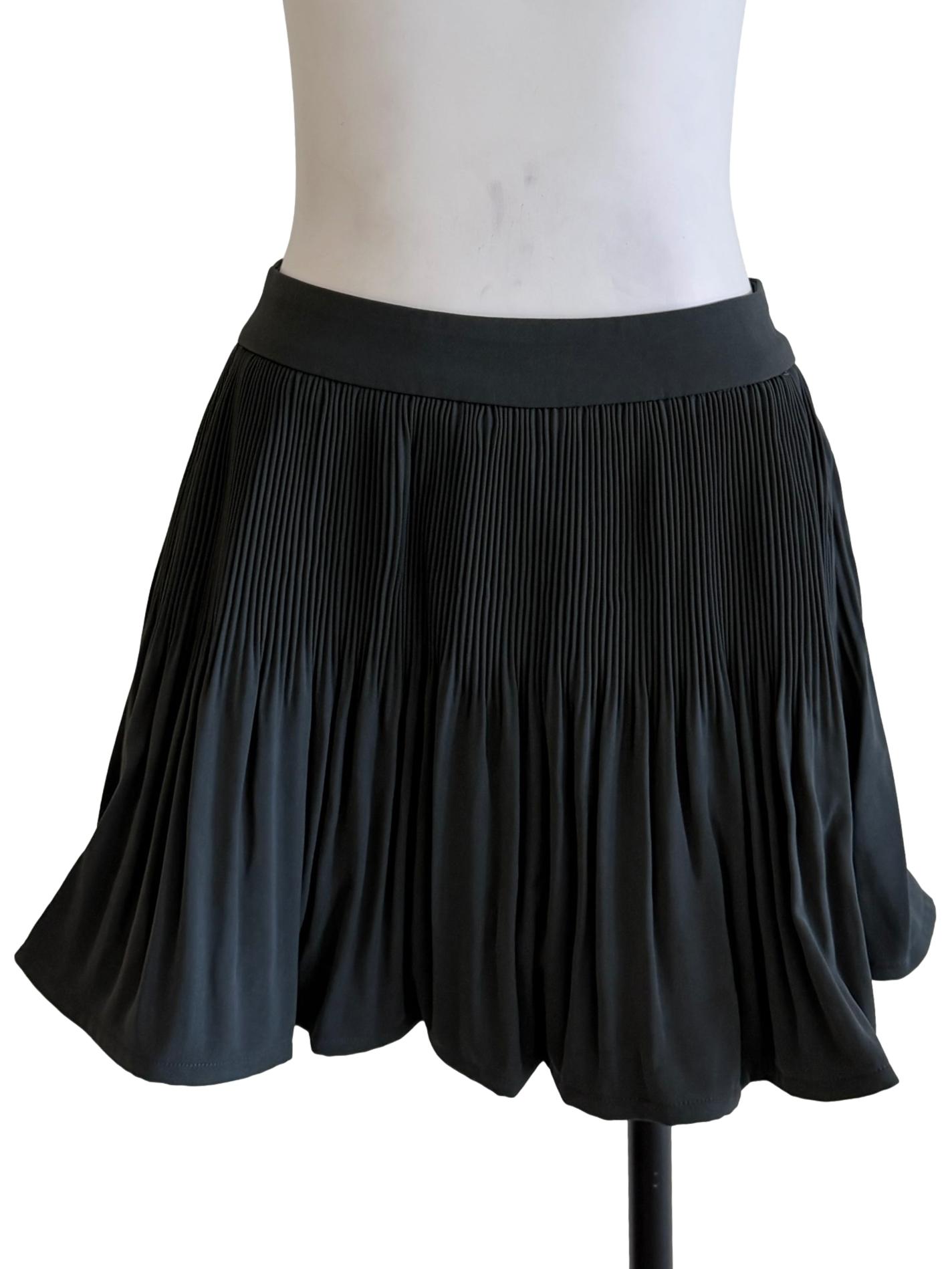 Iron Grey Pleated Skirt