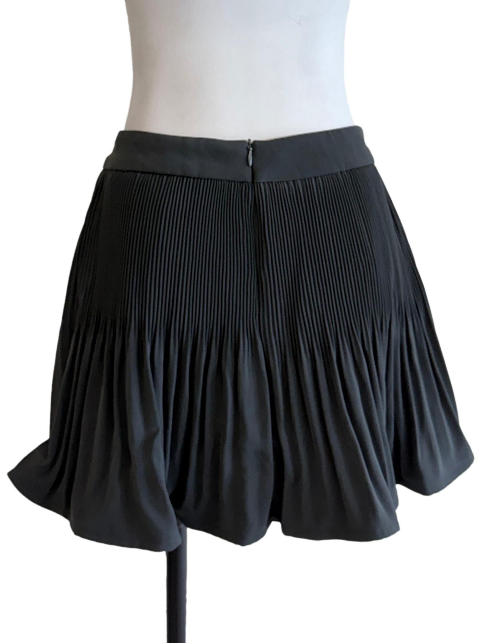 Iron Grey Pleated Skirt