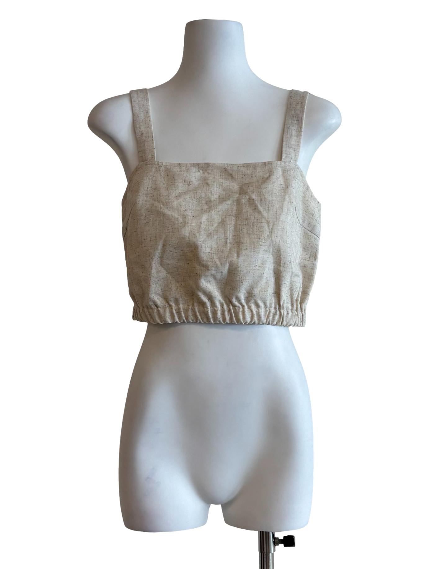 Merino Linen Camisole Crop Top