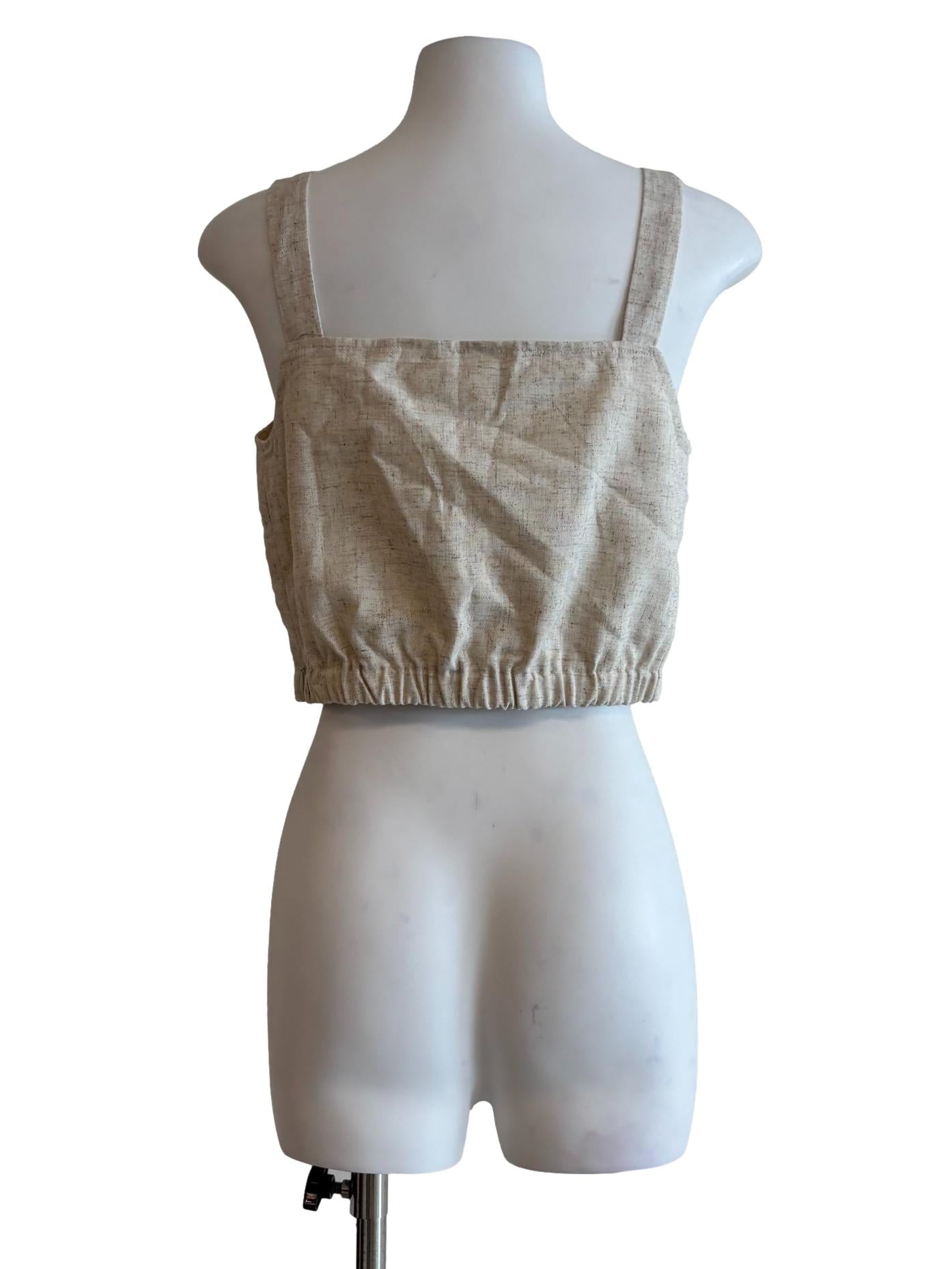 Merino Linen Camisole Crop Top