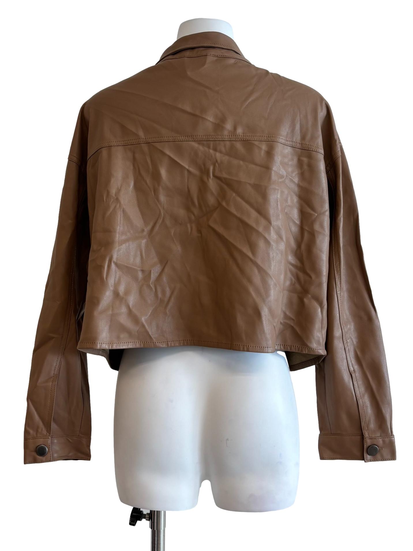 Mocha Brown Leather Jacket