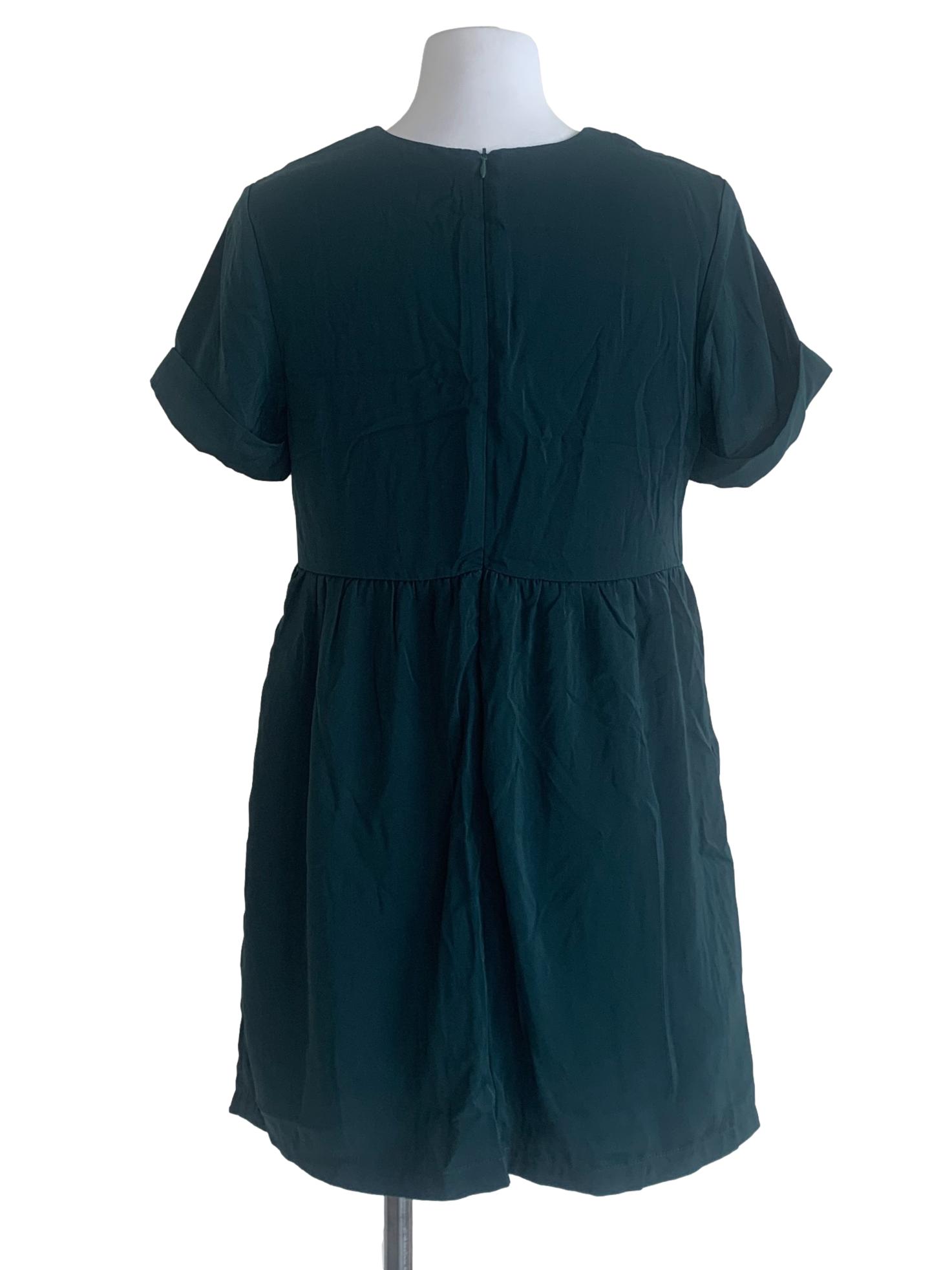 Basil Green V Neck Dress