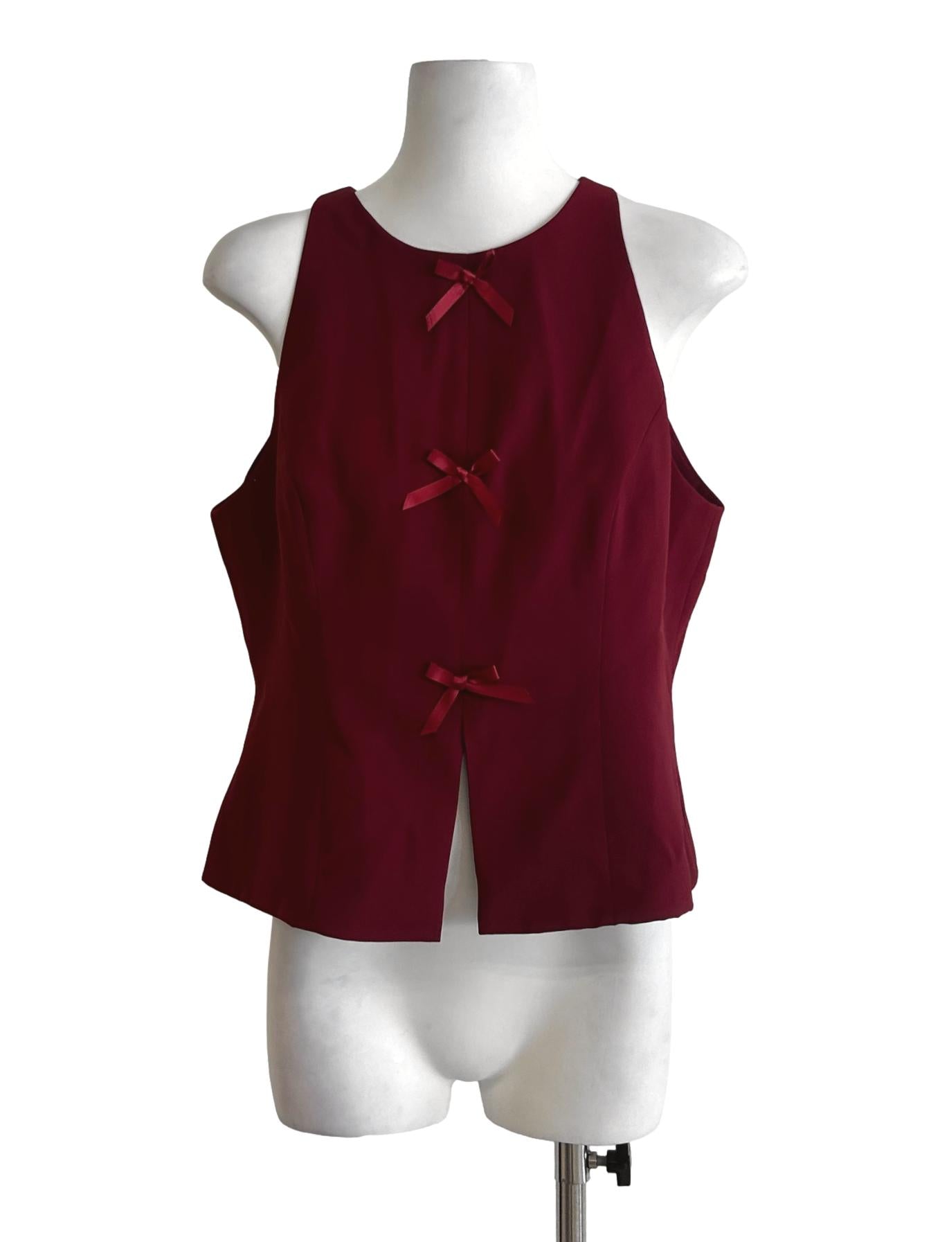 Cherry Red Bow Top