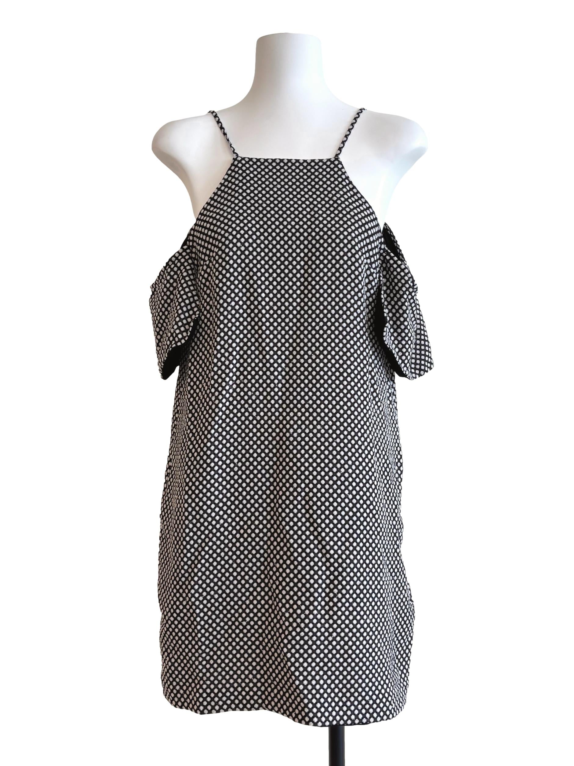 Charcoal Black Off Shoulder Shift Dress