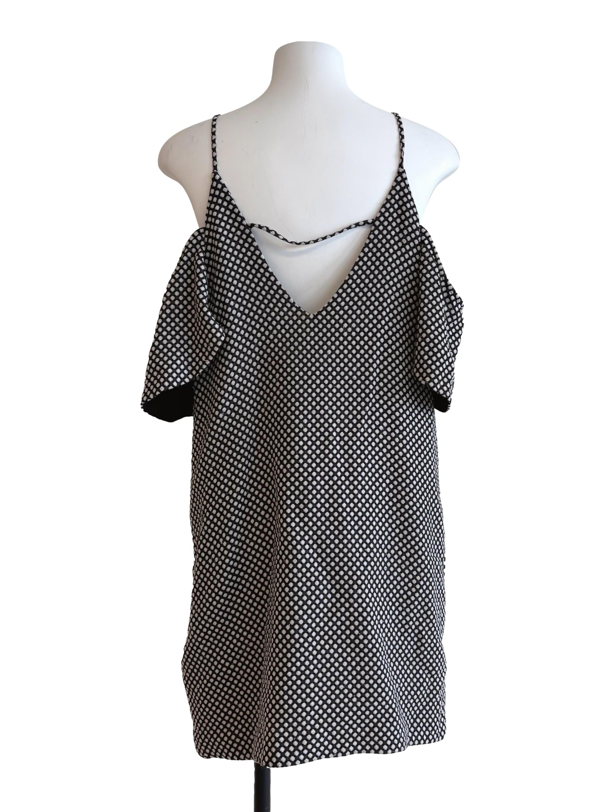 Charcoal Black Off Shoulder Shift Dress