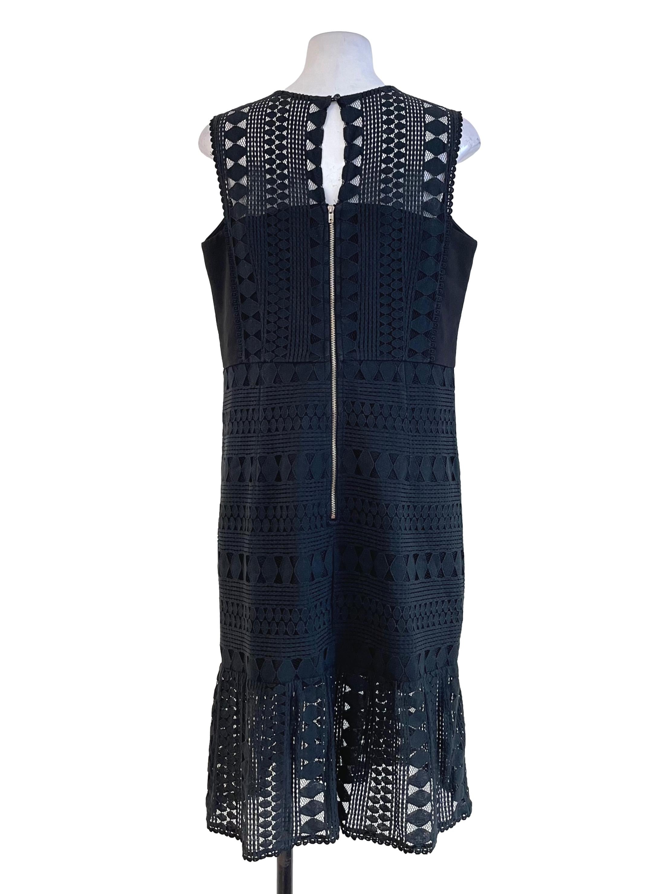 Black Hollow Sleeveless Dress | REFASH