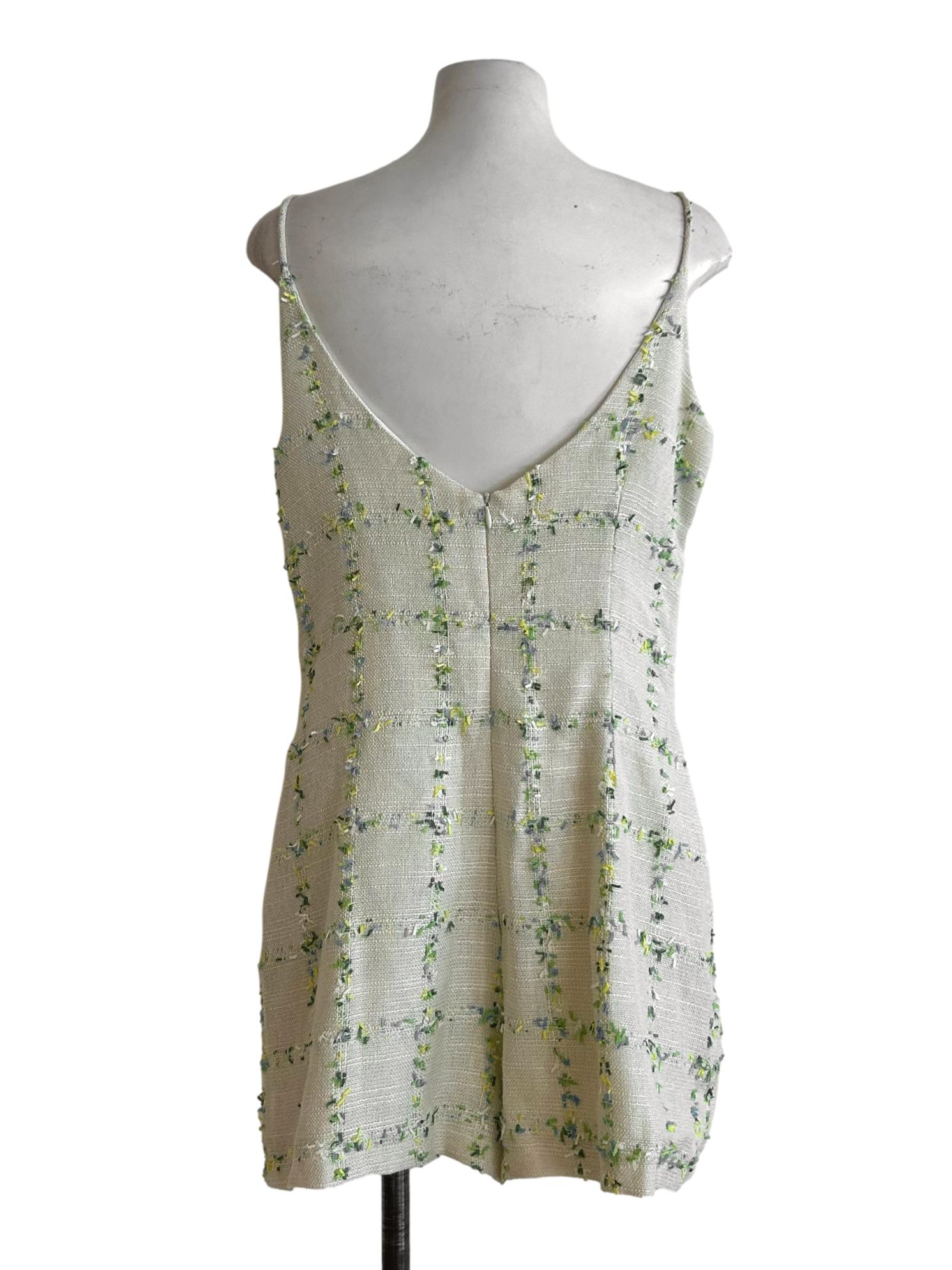 Light Green Tweed Romper