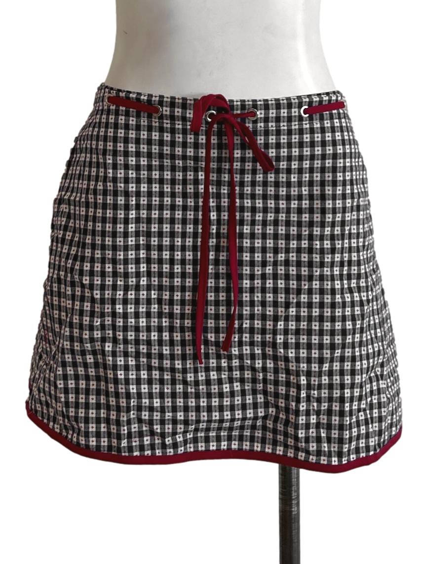 Blue And Red Gingham Skirt