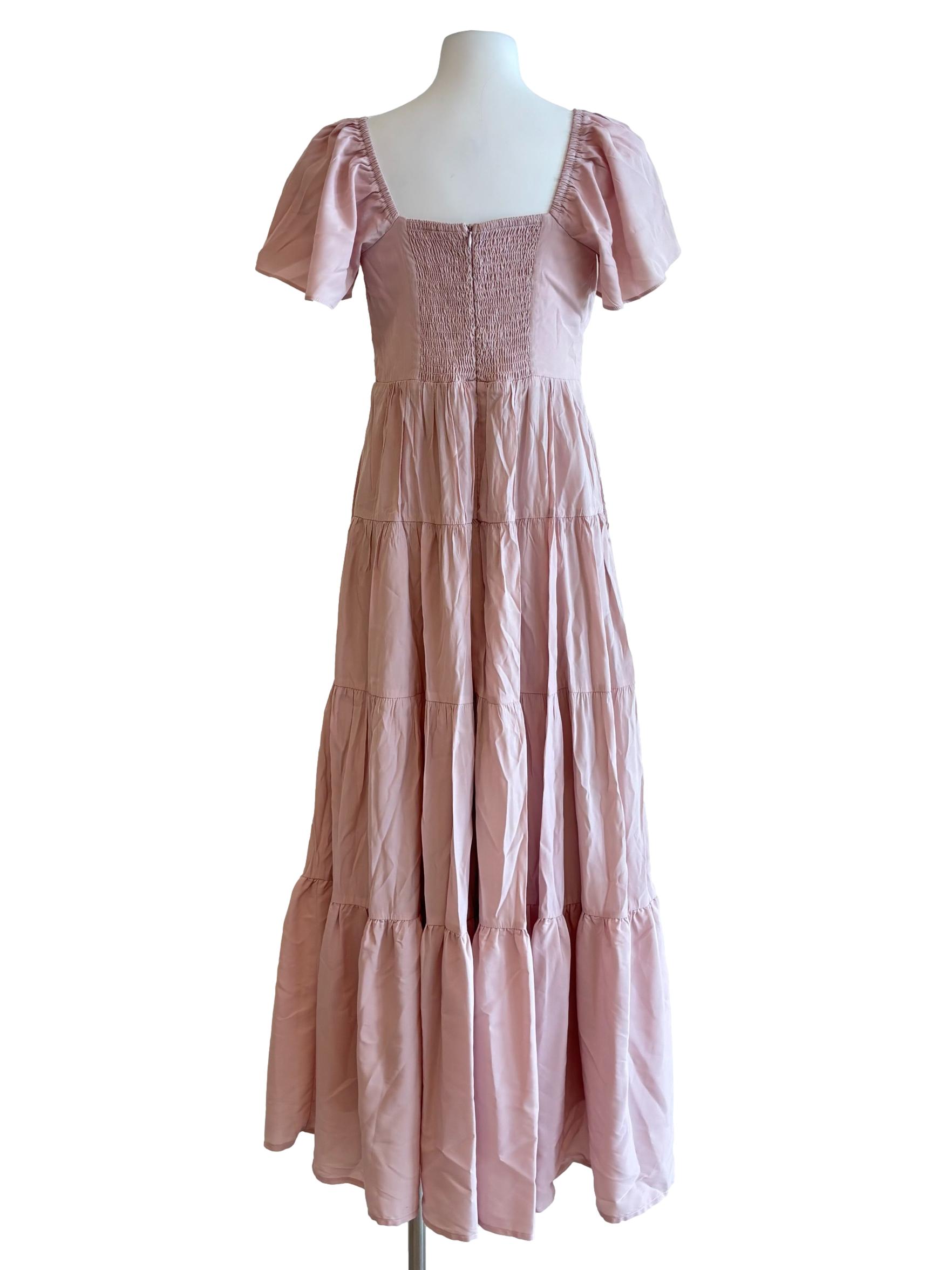 Blush Pink Tiered Princess Dress