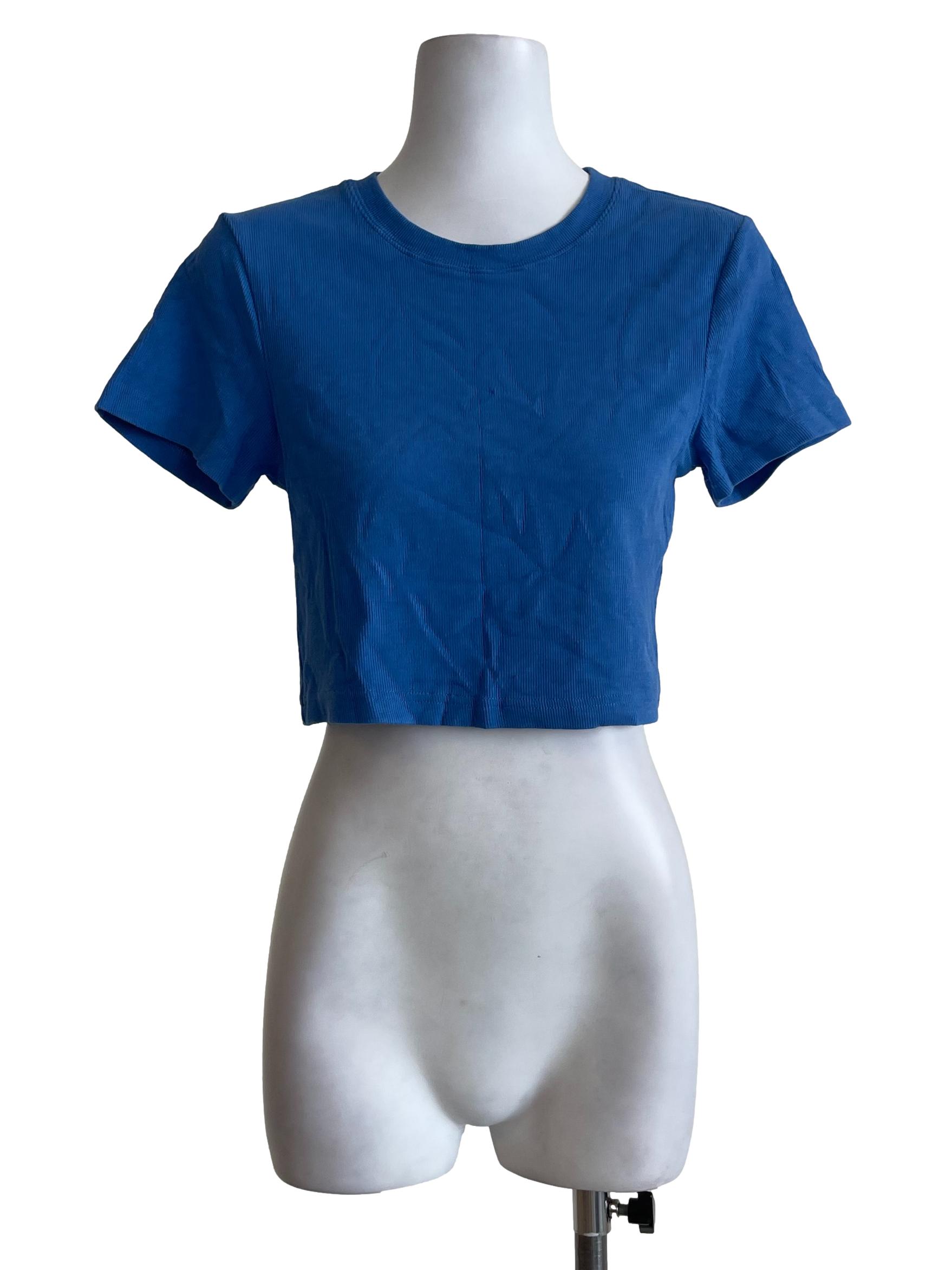 Blue Basic Crop Top TCL