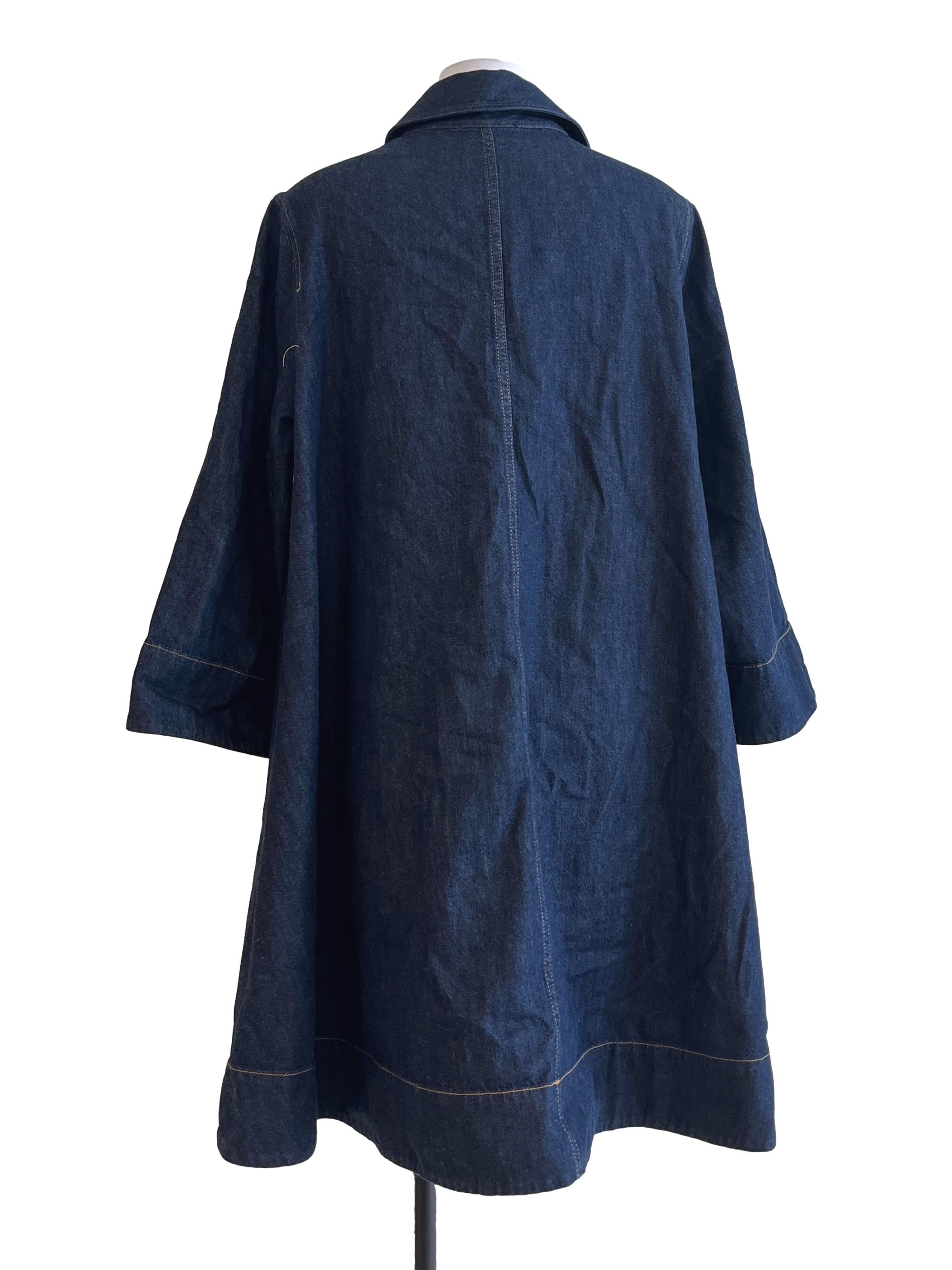 Denim Blue Long Sleeve Shirt Dress