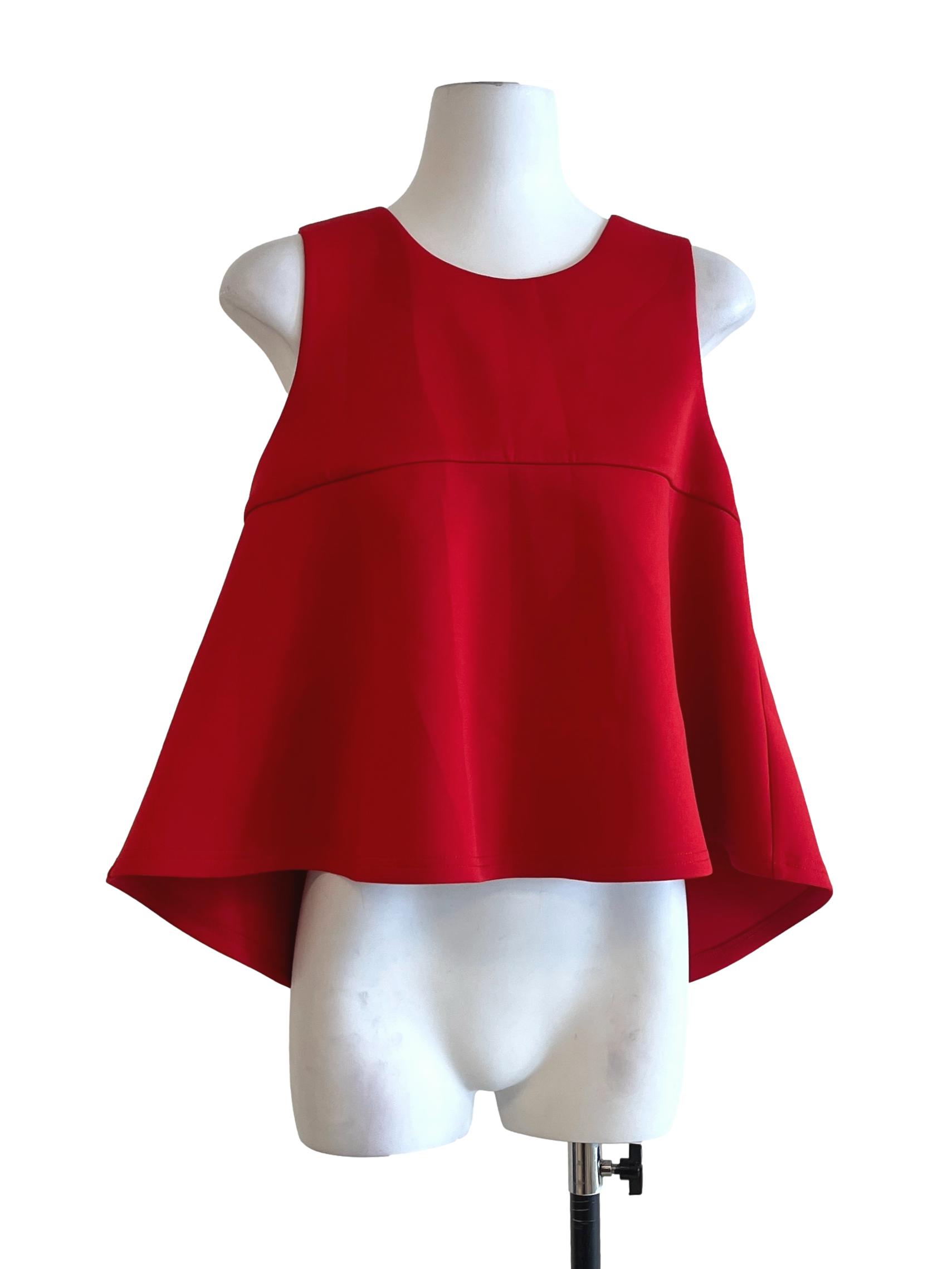 Scarlet Red Halter Sleeveless Top LB