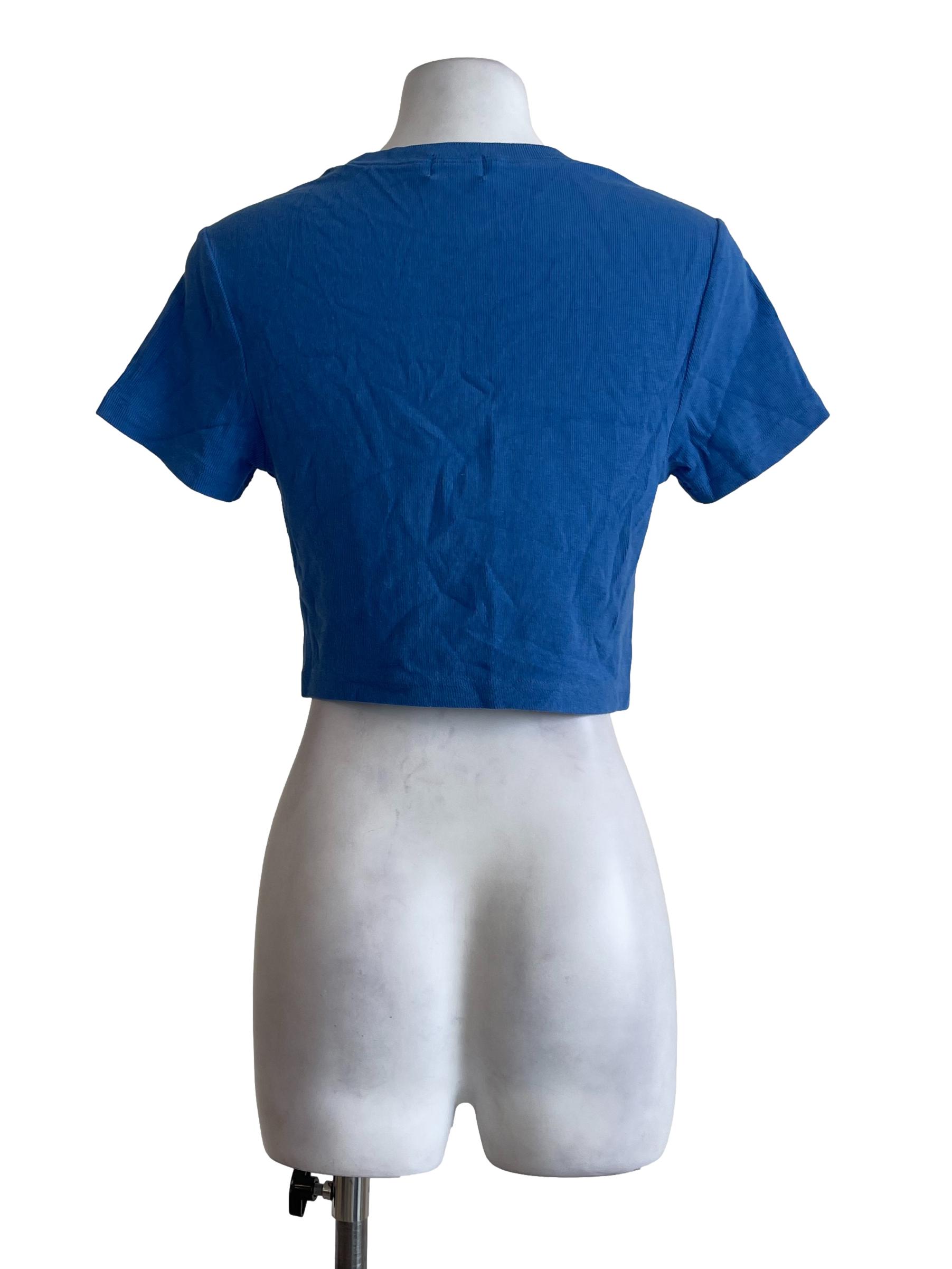 Blue Basic Crop Top TCL