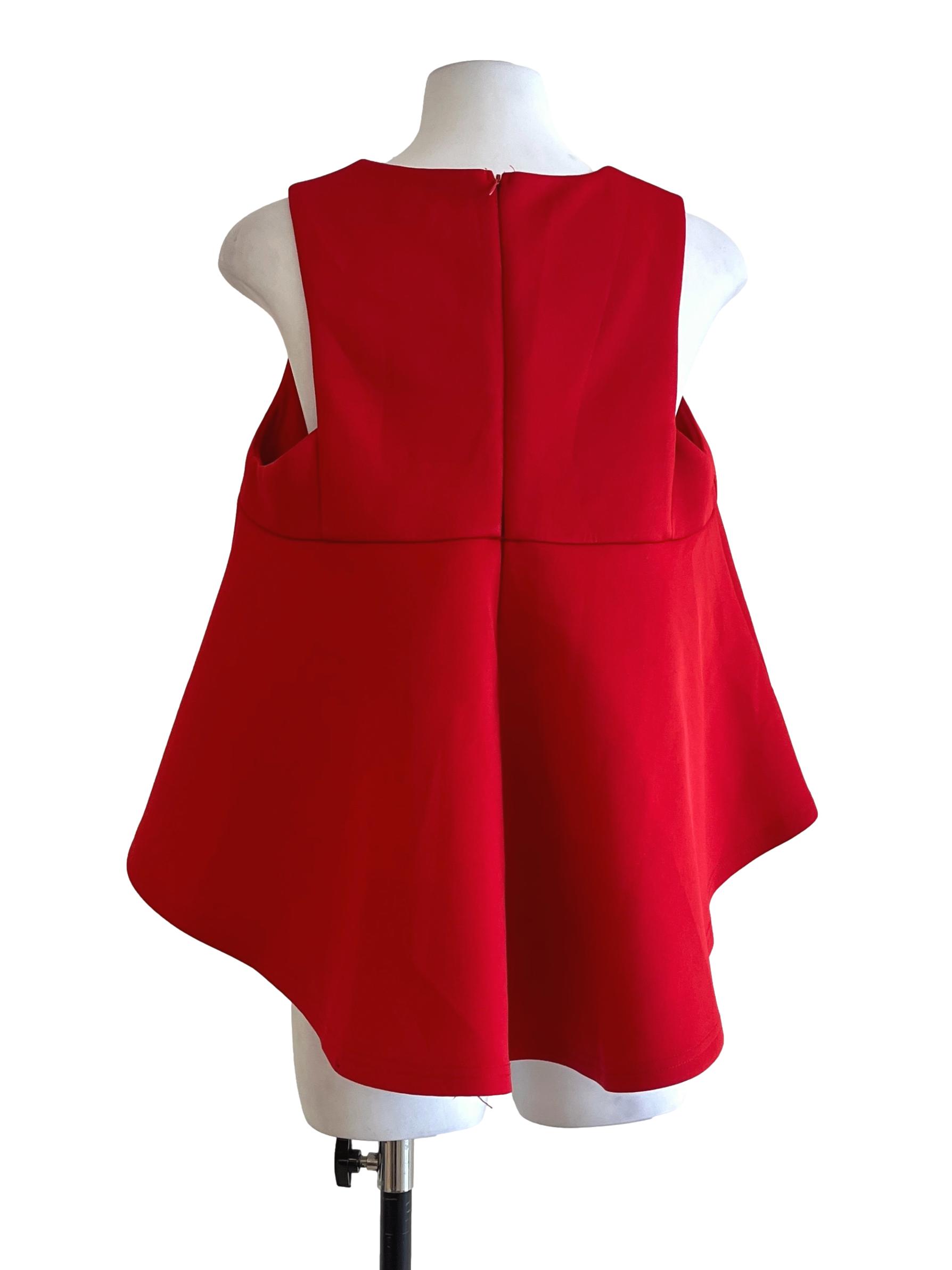 Scarlet Red Halter Sleeveless Top LB