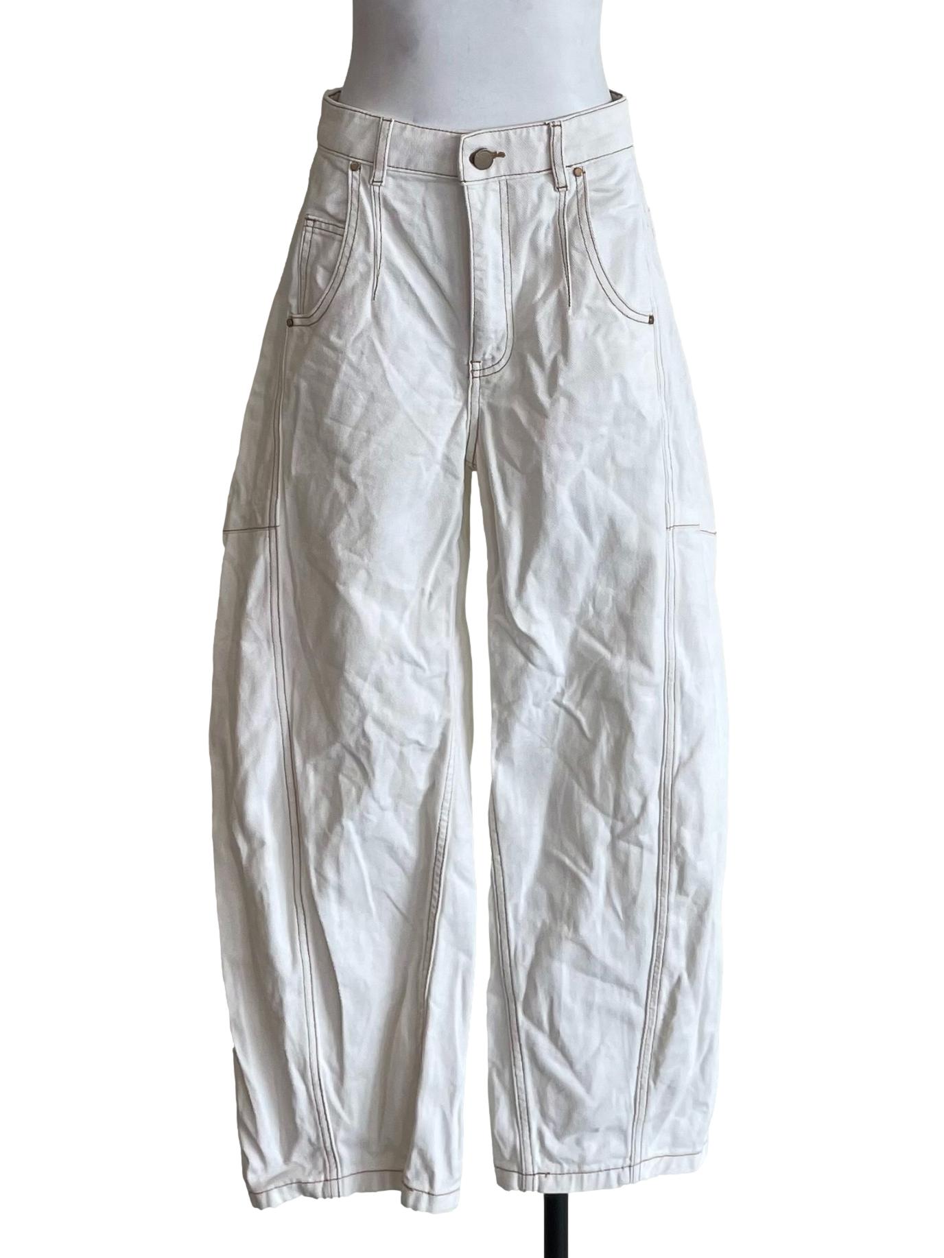 White Curve Baggy Jeans