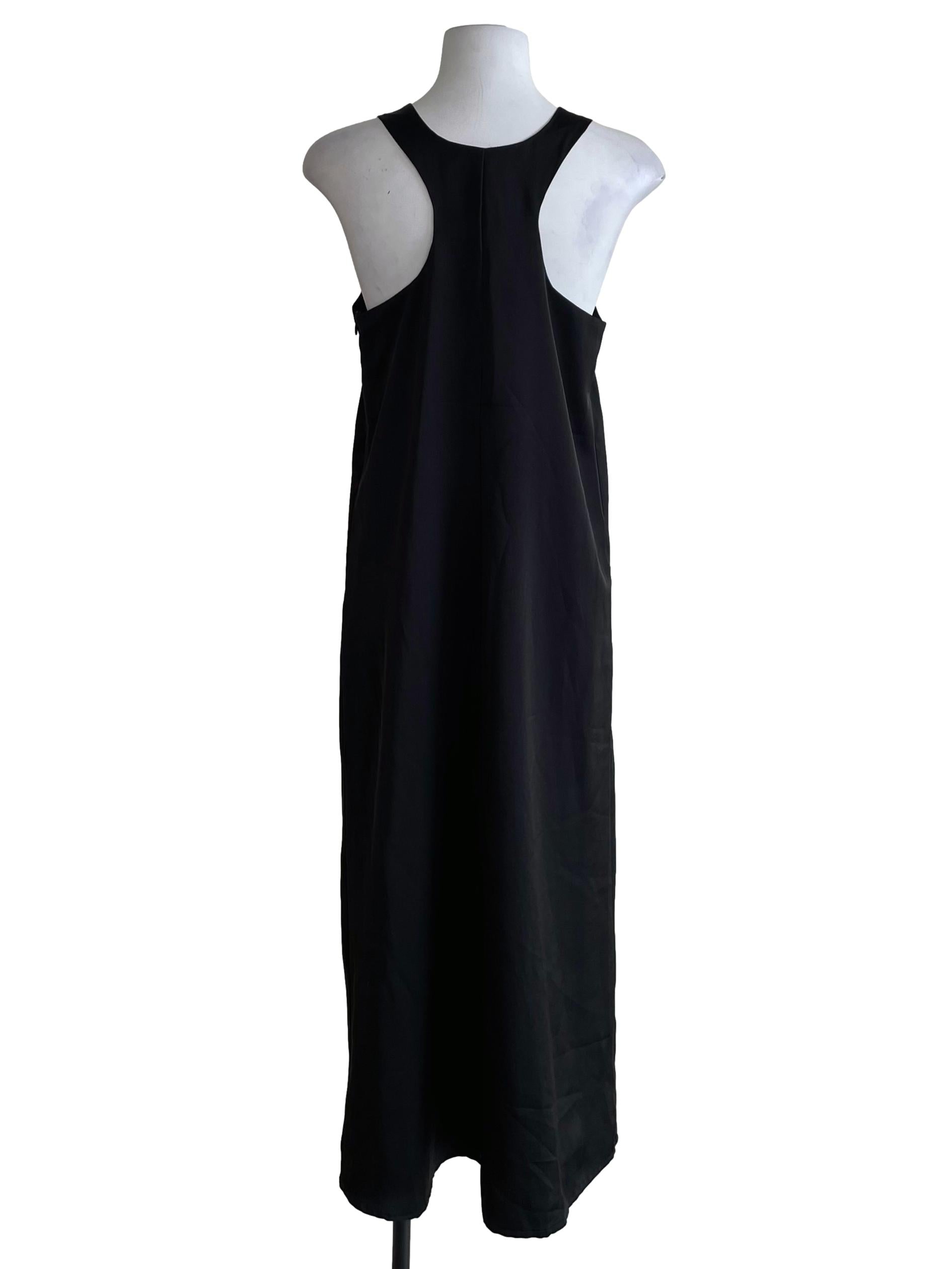 Black Satin Tank Dress