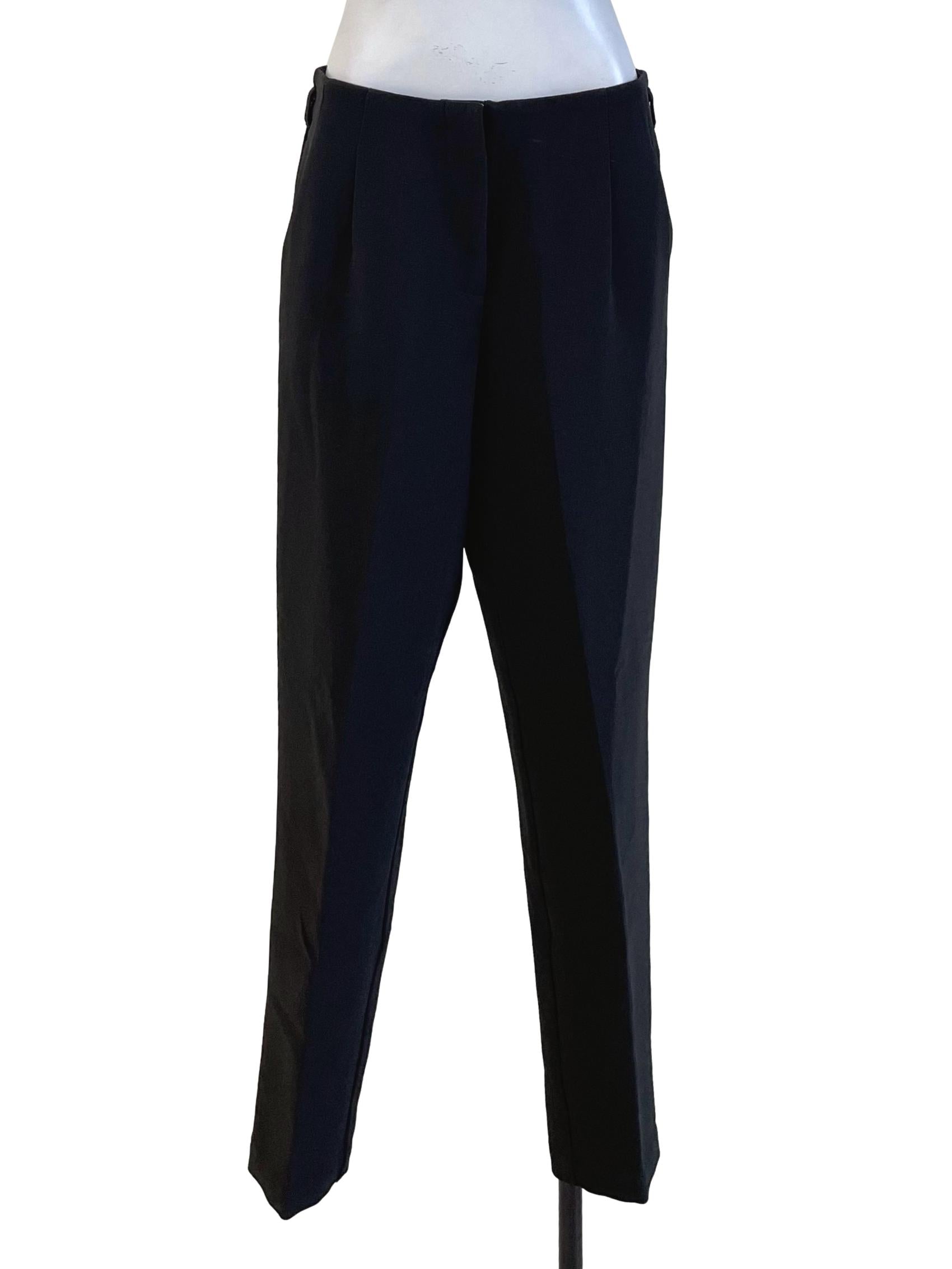 MDS Black Plain Trousers | REFASH