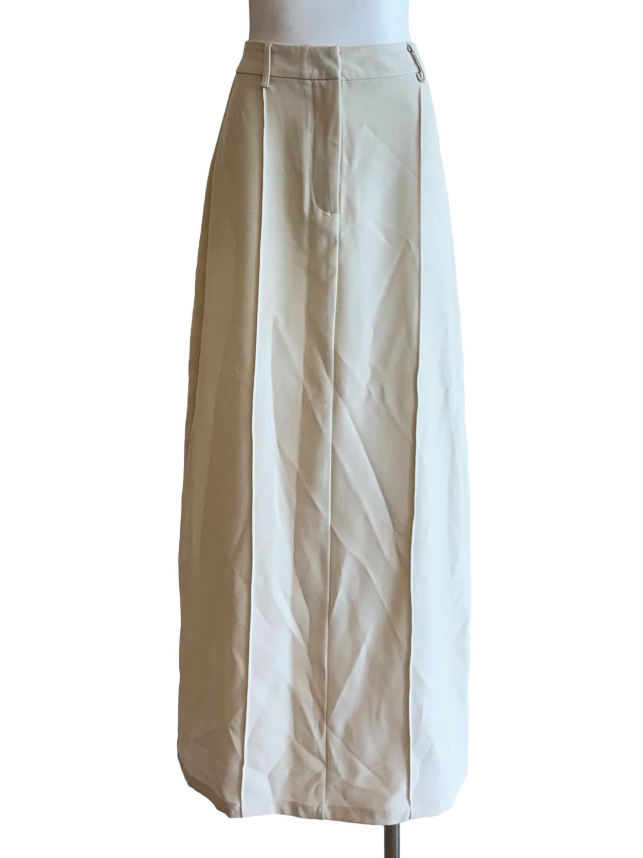Ivory White Lined Long Skirt