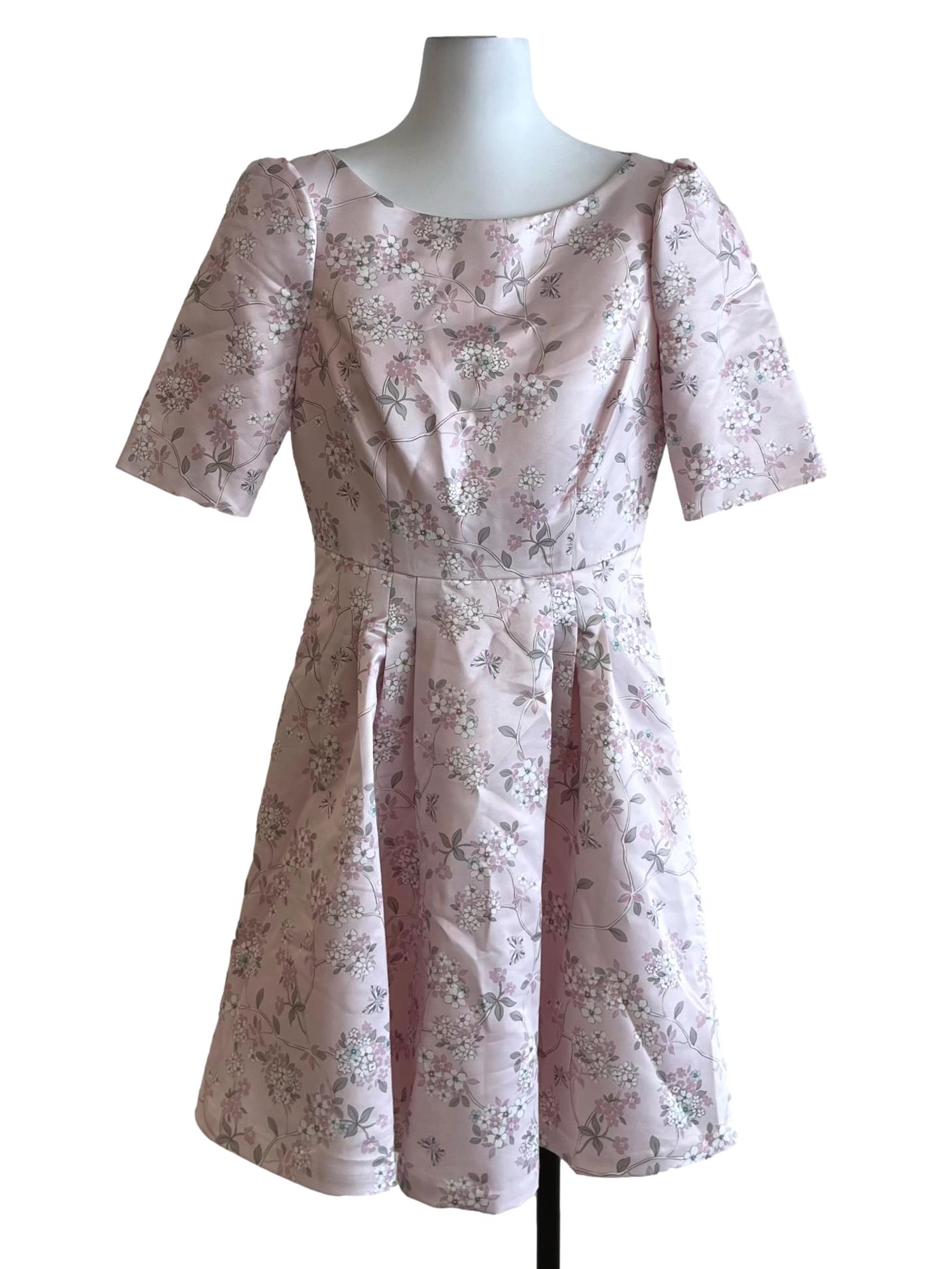 Blush Pink Floral Empire Dress