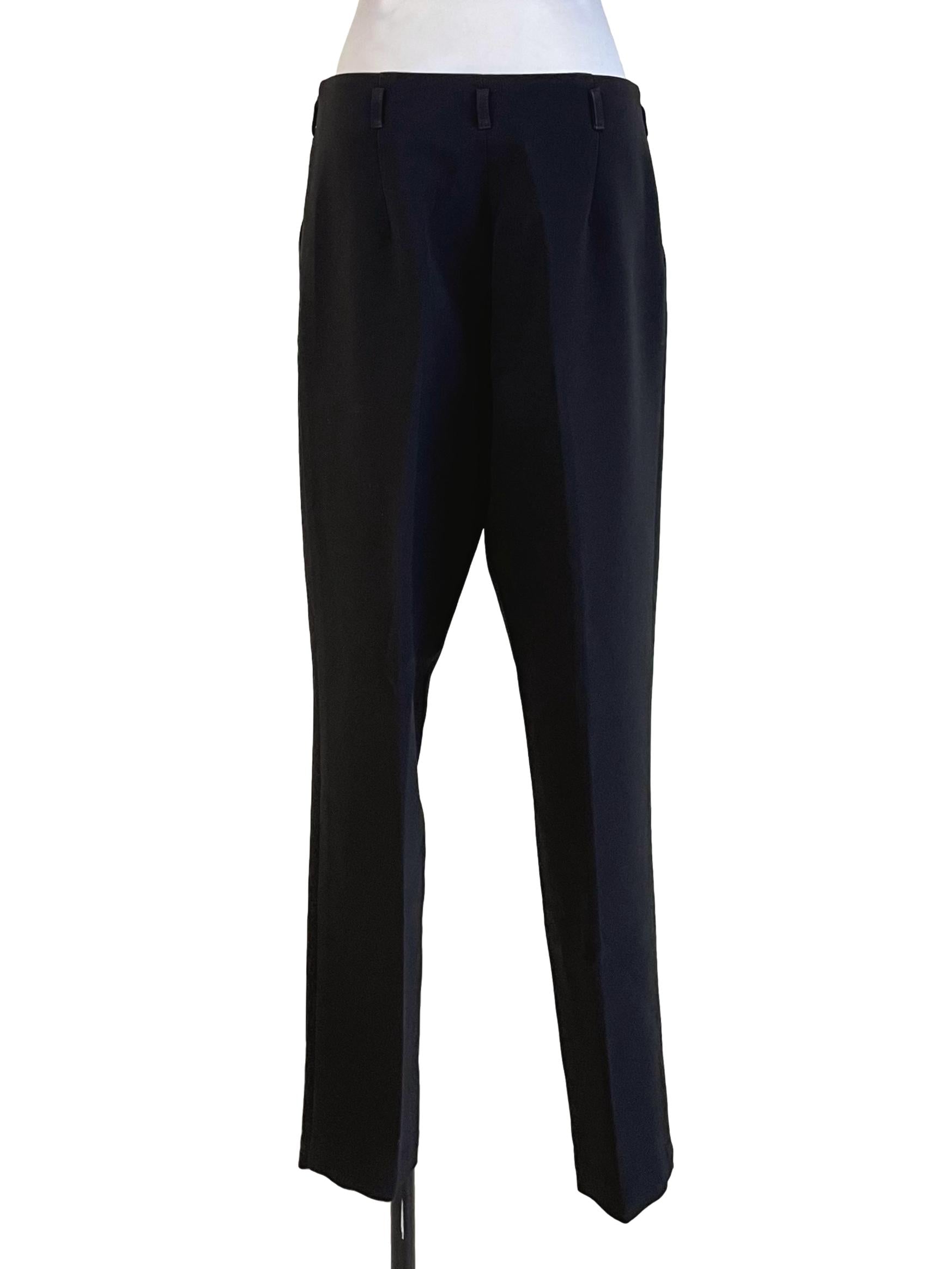 MDS Black Plain Trousers | REFASH