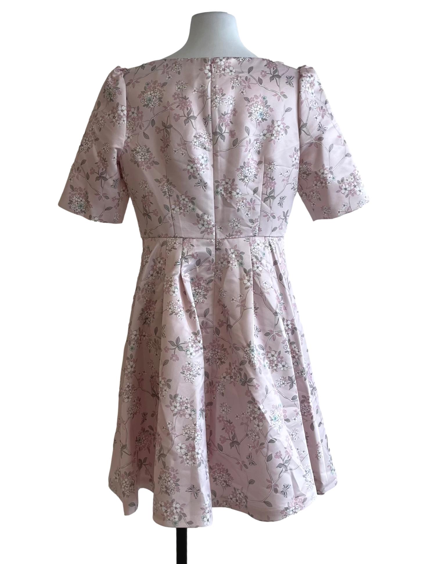 Blush Pink Floral Empire Dress