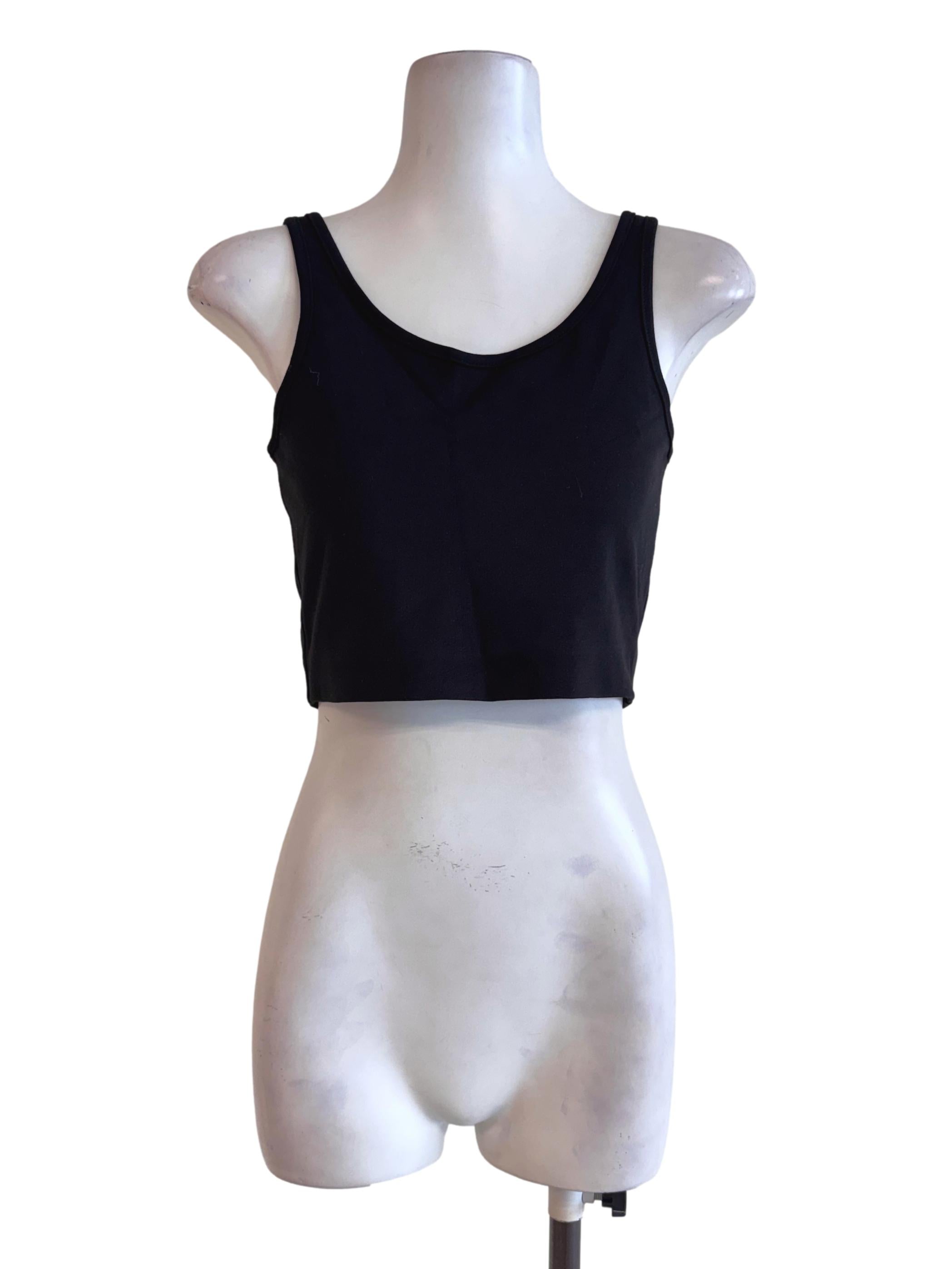 Black Crop Tank Top
