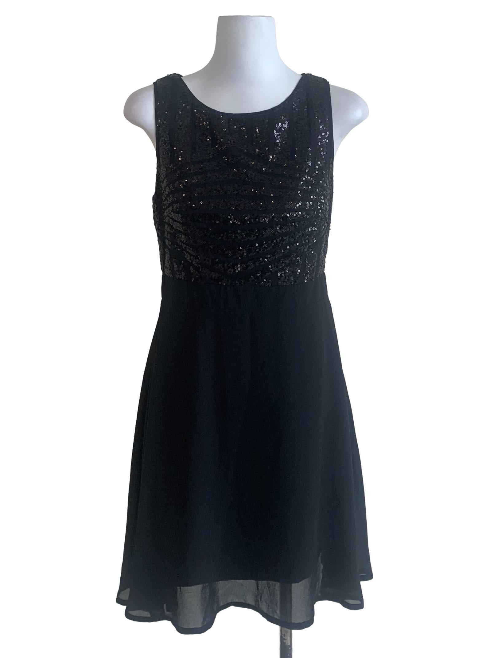 Midnight Black Pattern Dress