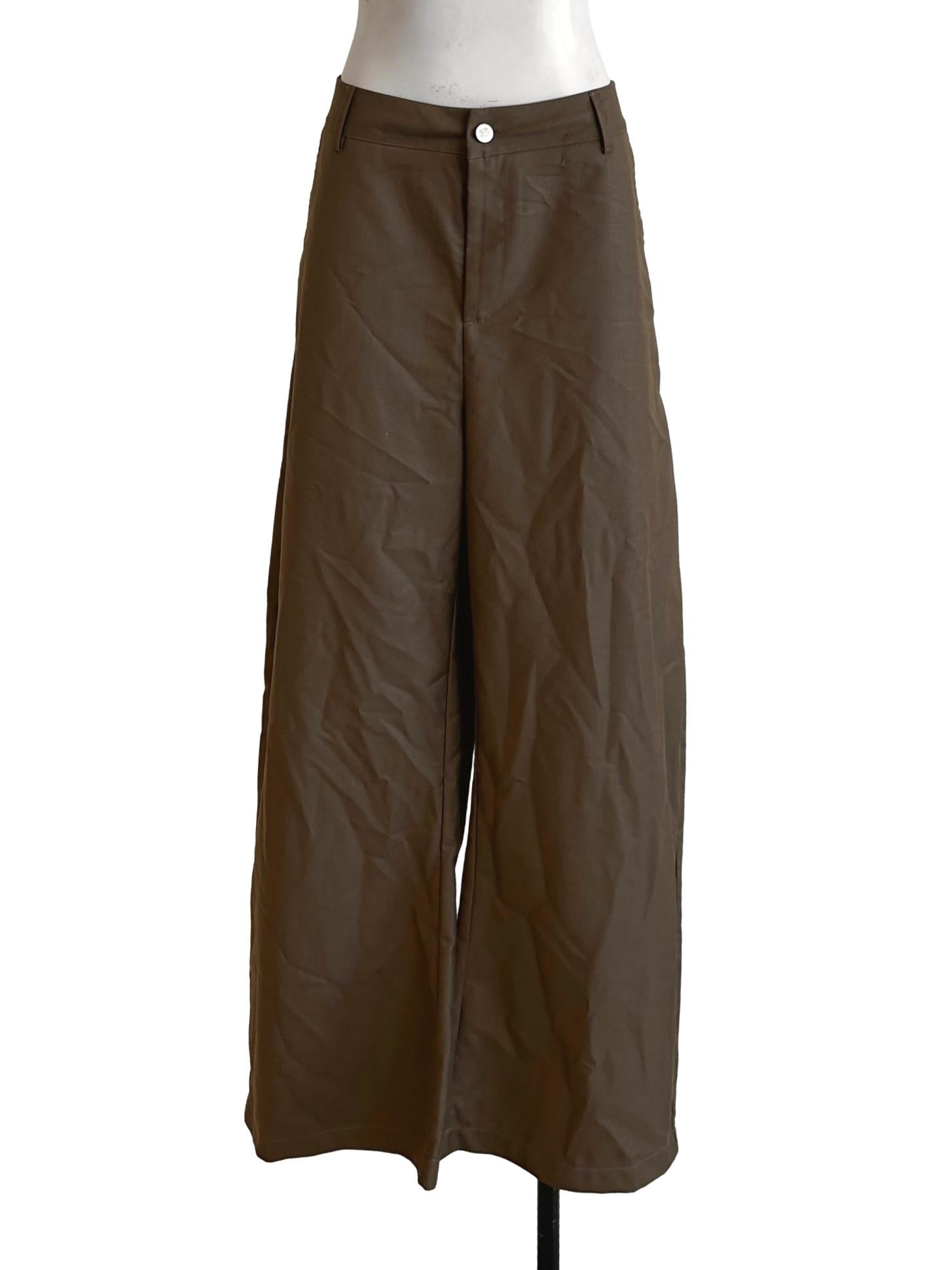 Pecan Brown Barrel Pants