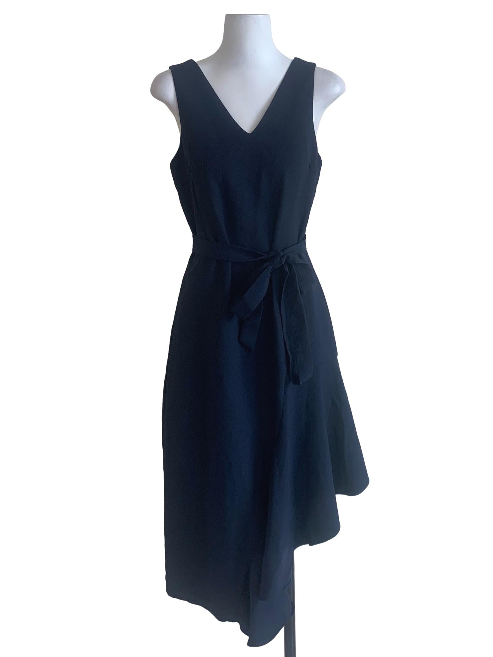 Berry Blue V Neck Sheath Dress